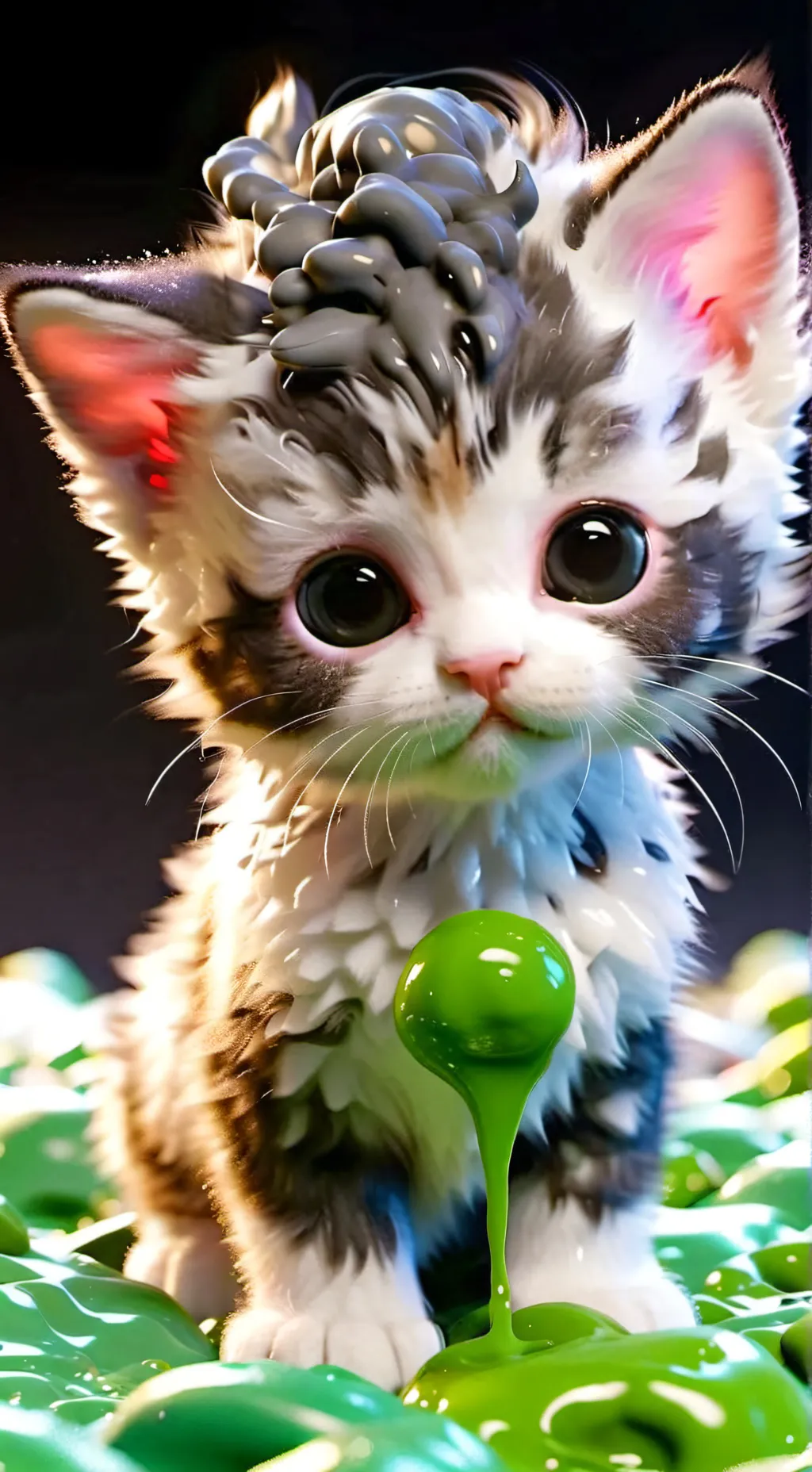 ai character: |-slime cat-| background