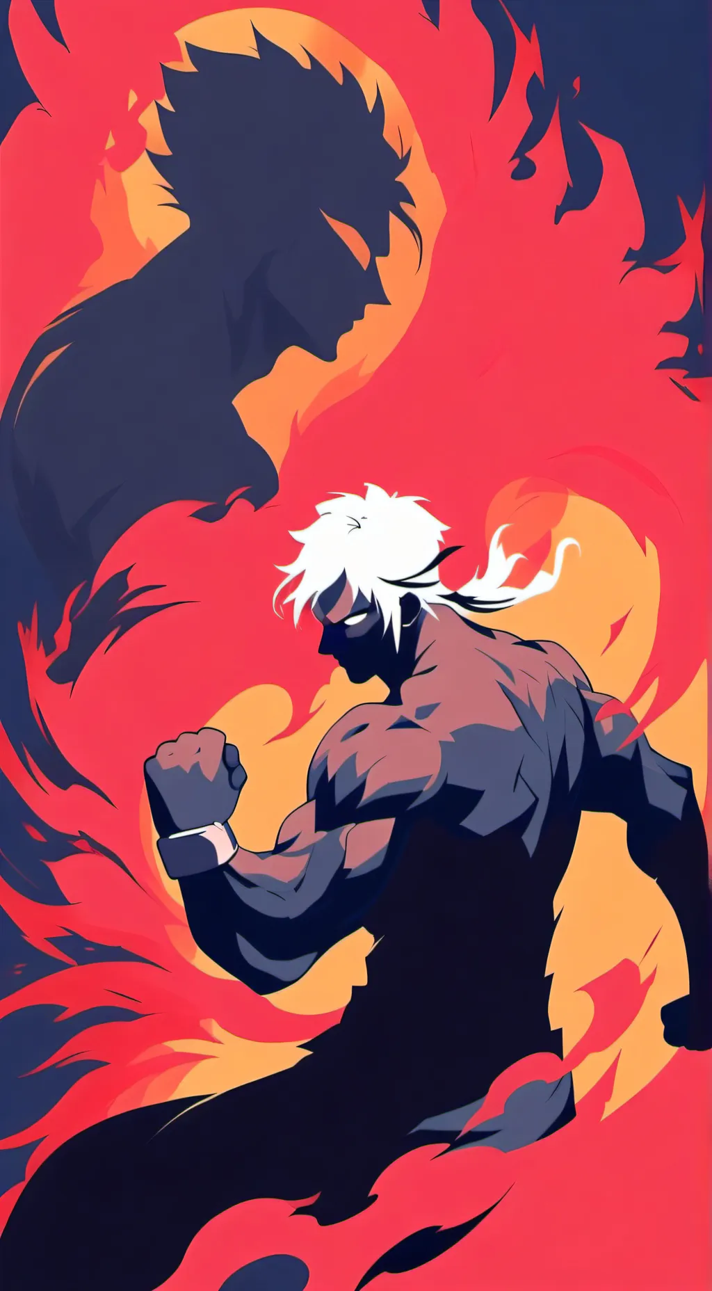 ai character: Dabi vs Shoto background