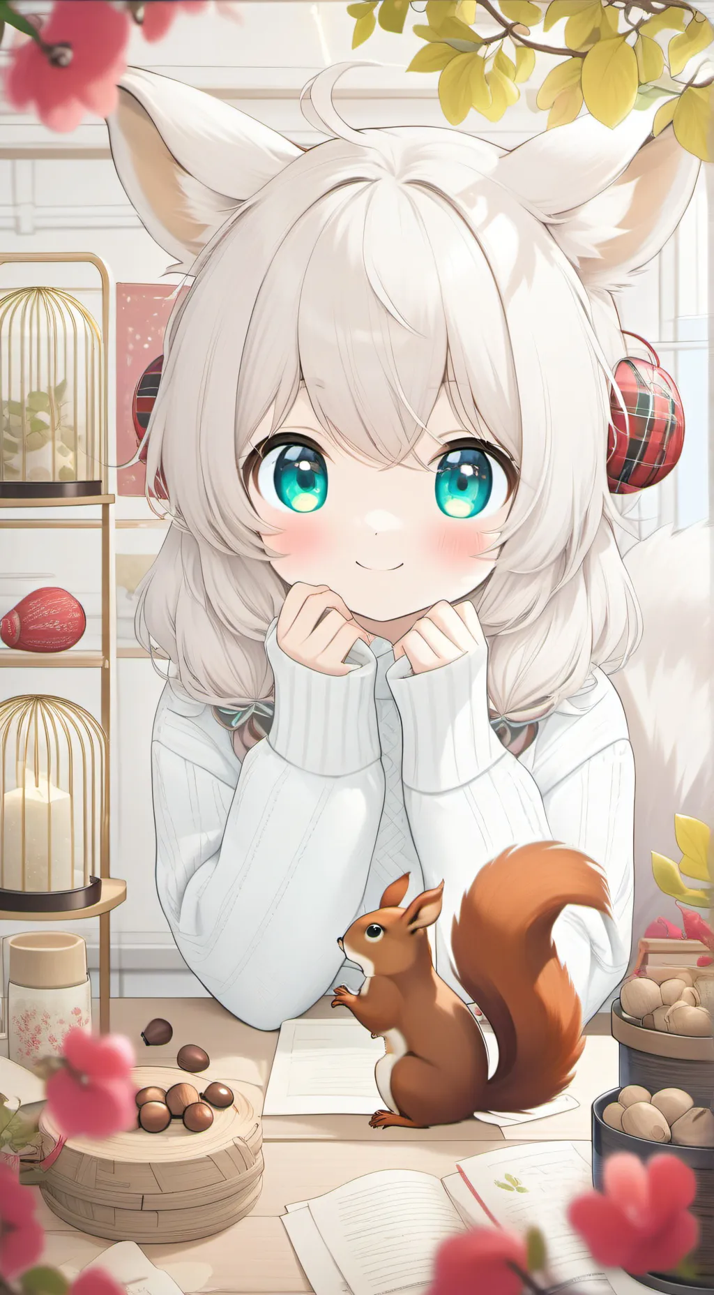 ai character: Squirrelina Nuttyfluff background