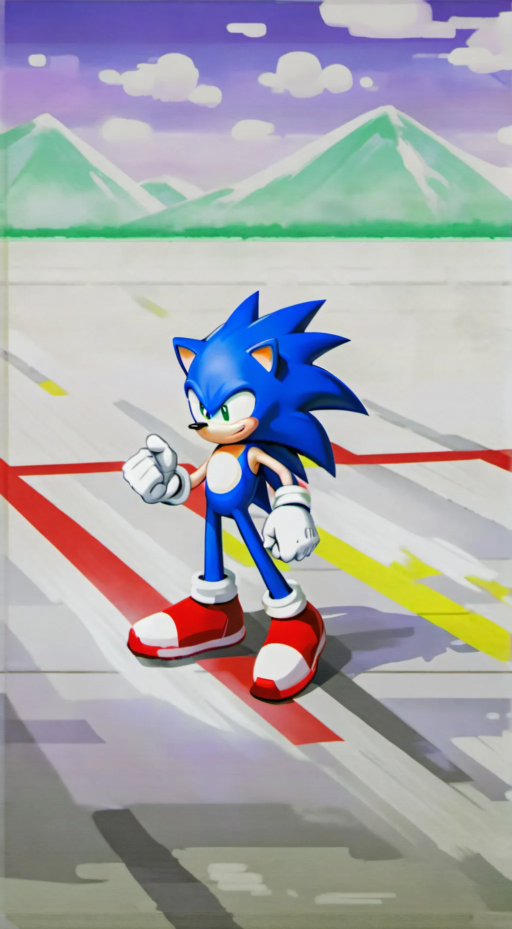 ai character: Sonic Au background