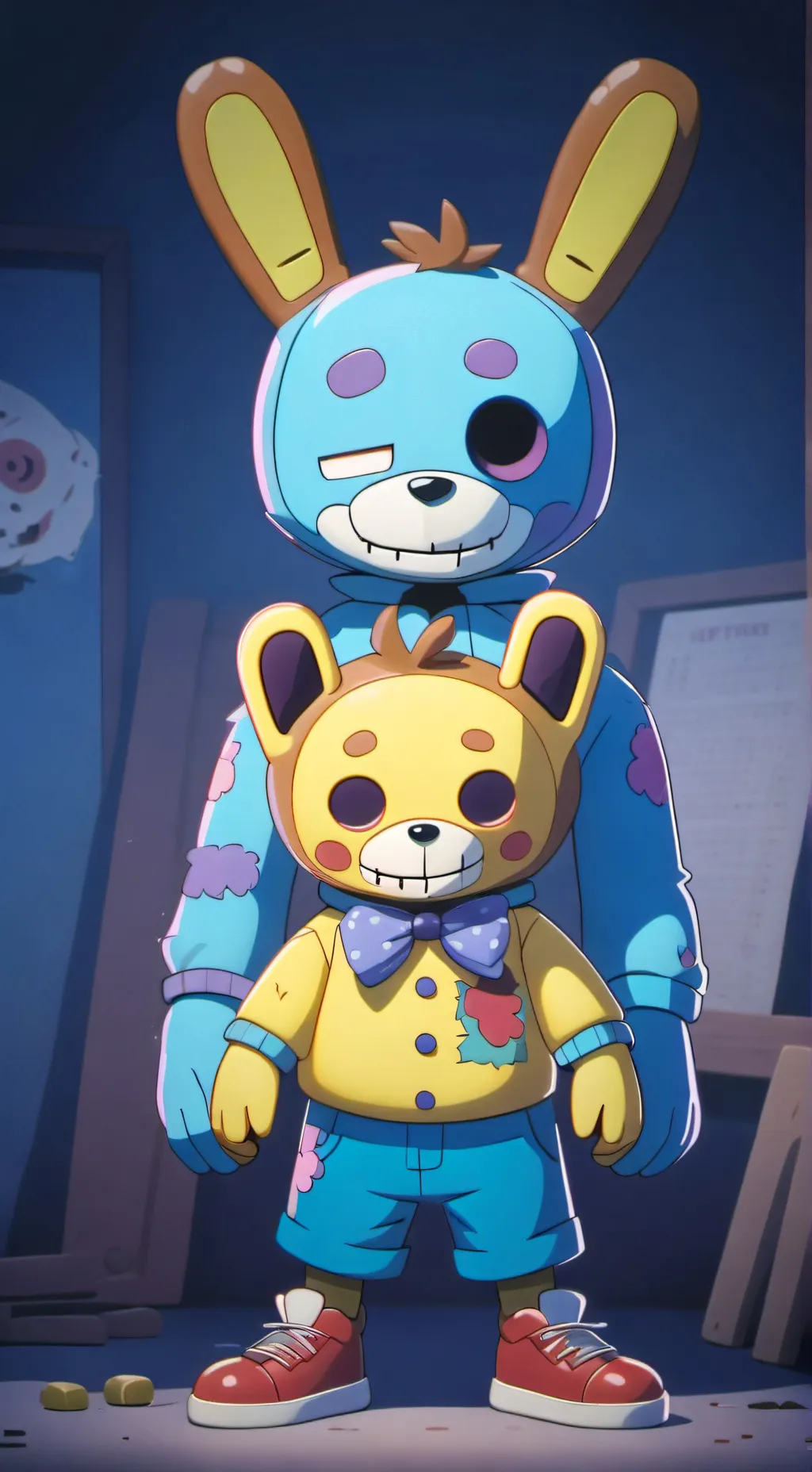 ai character: bonny+monny background