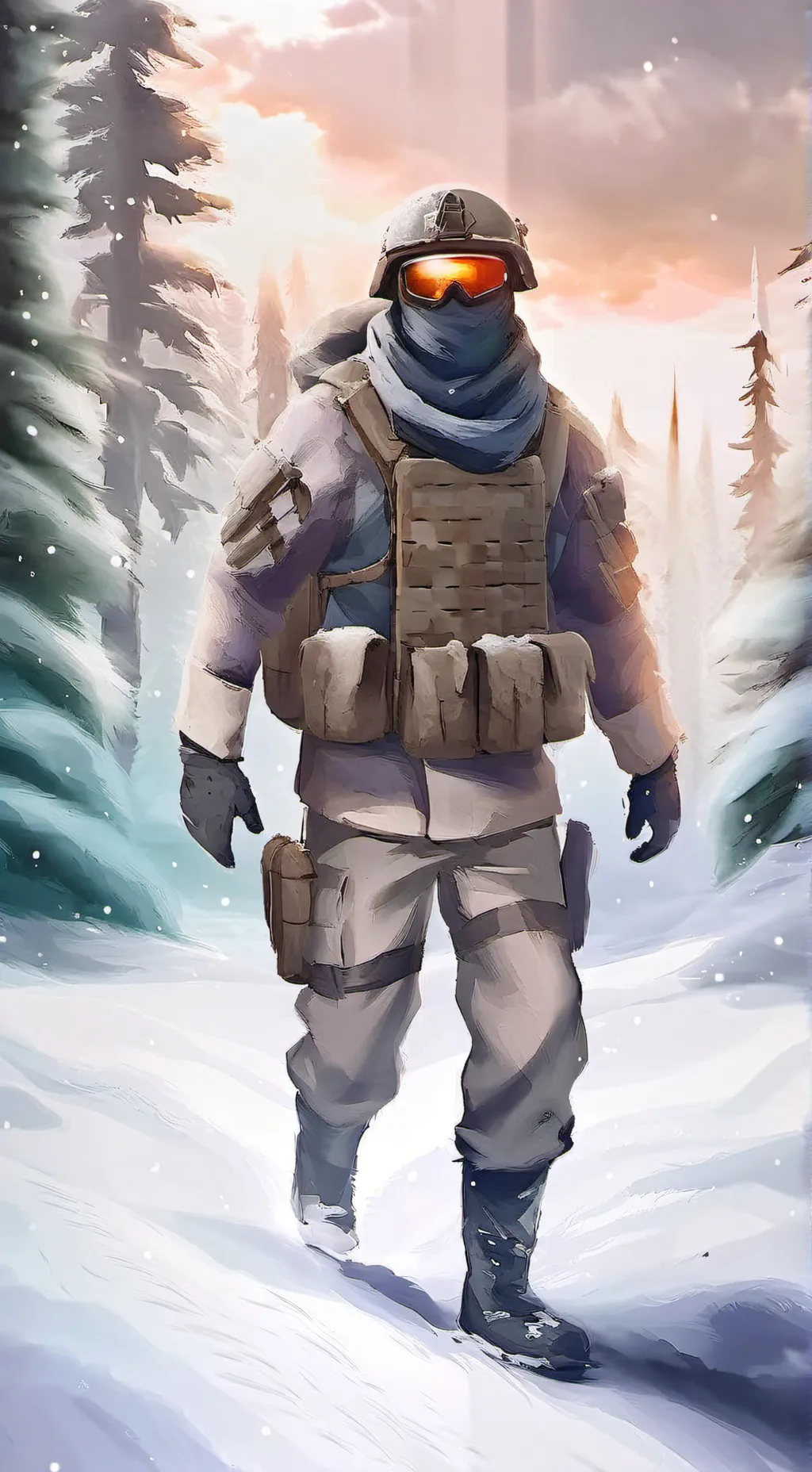 ai character: soldier background