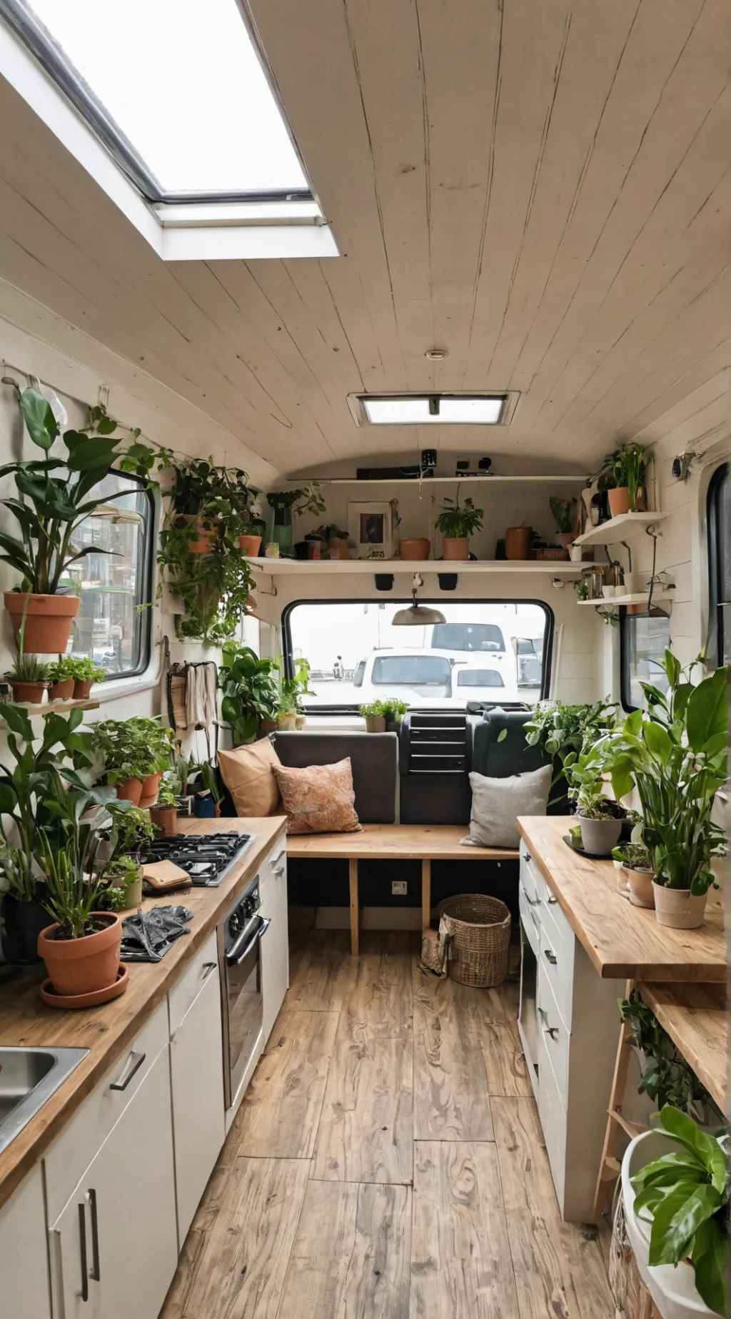 ai character: cozy van routine  background