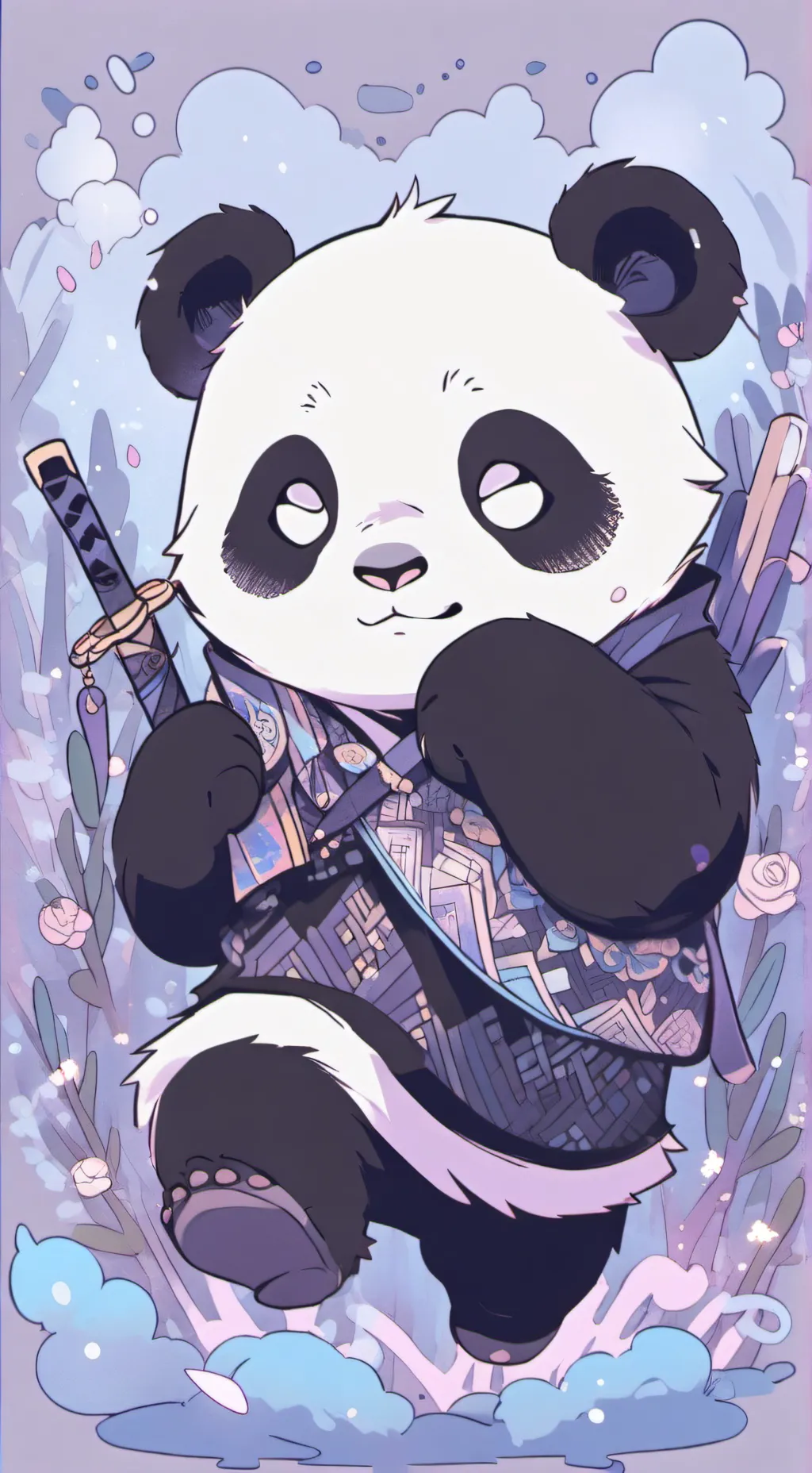 ai character: tu panda magico background