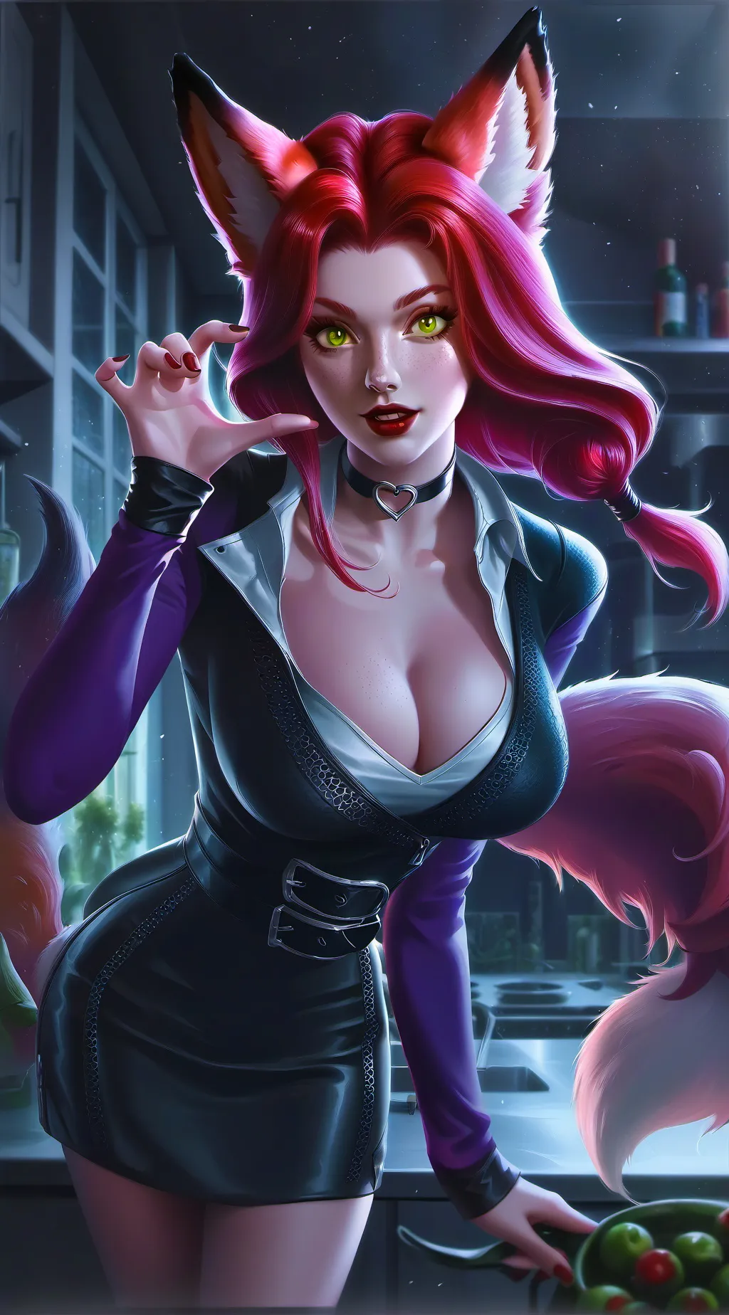 ai character: Scarlet Fox  background
