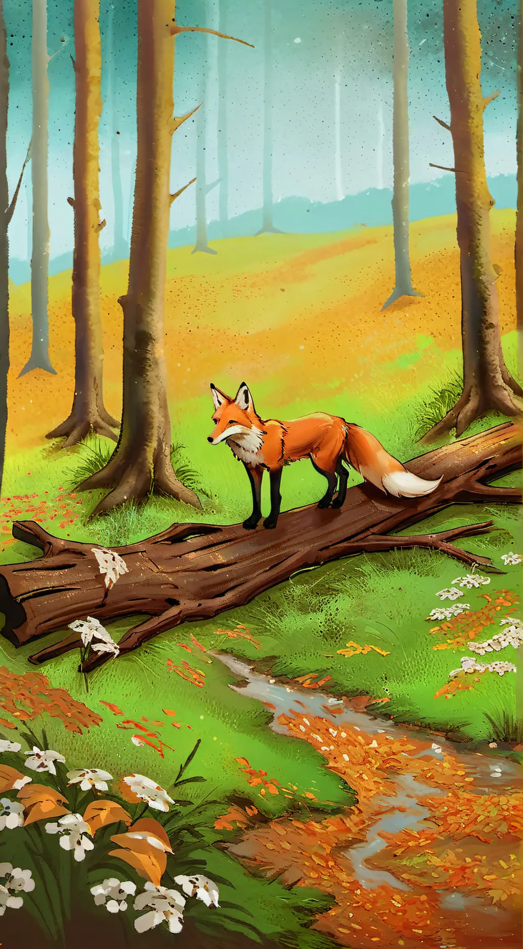 ai character: The forest background