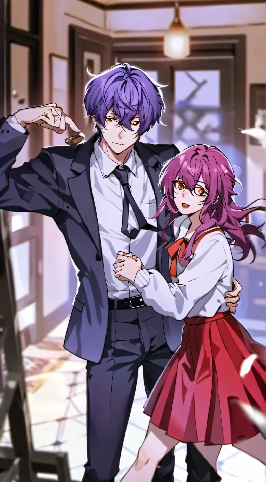 ai character: The fighting ❤️ background