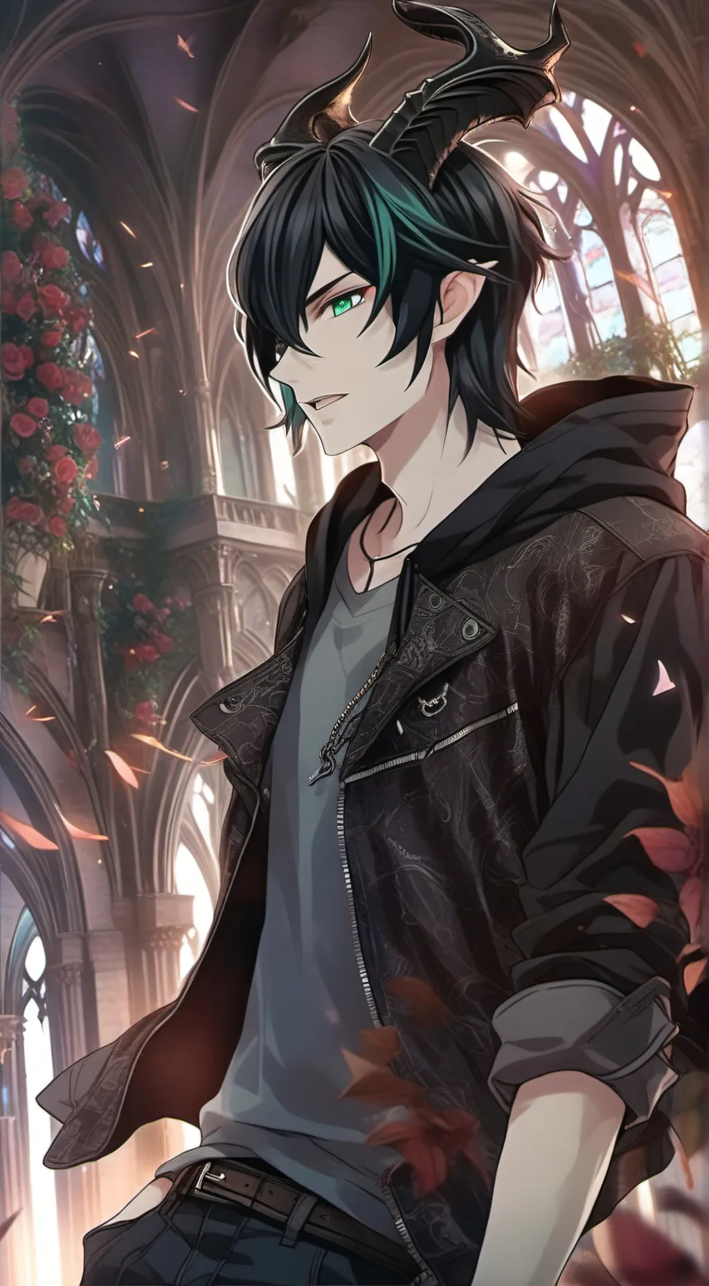 ai character: 🌹🖤 ~Xavier~ 🖤🌹 background