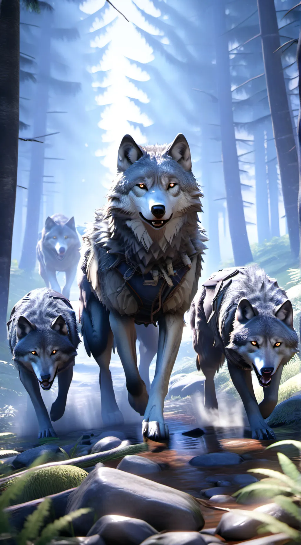 ai character: Wolf pack background