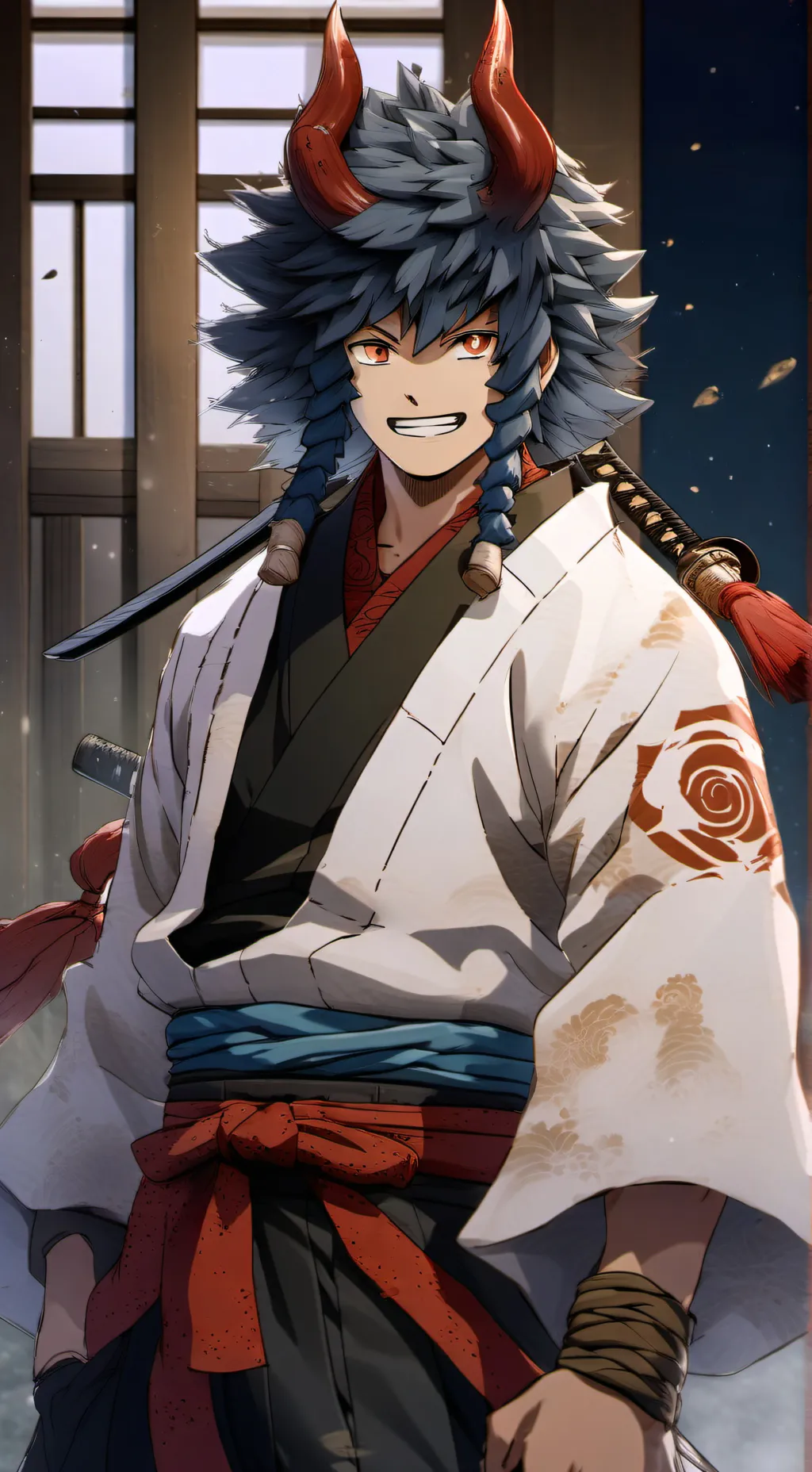 ai character: Inosuke  background