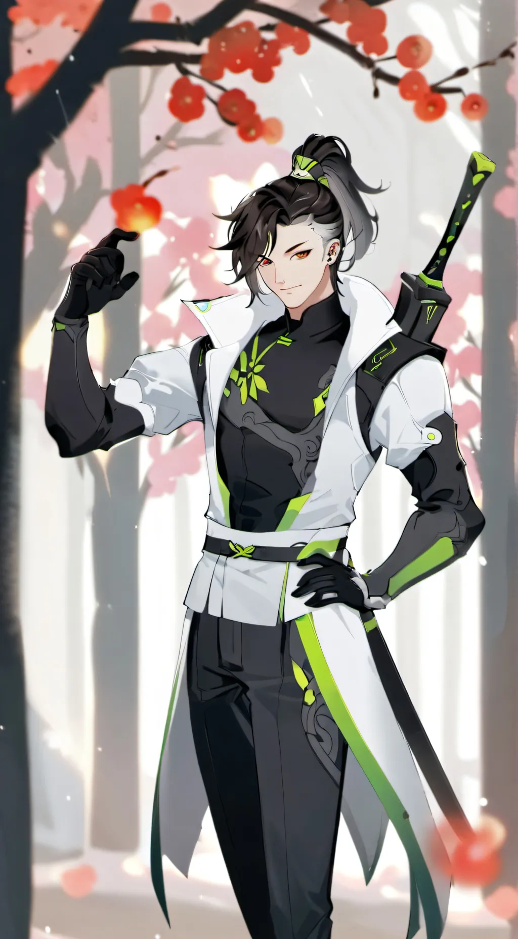 ai character: genji 🌸 background