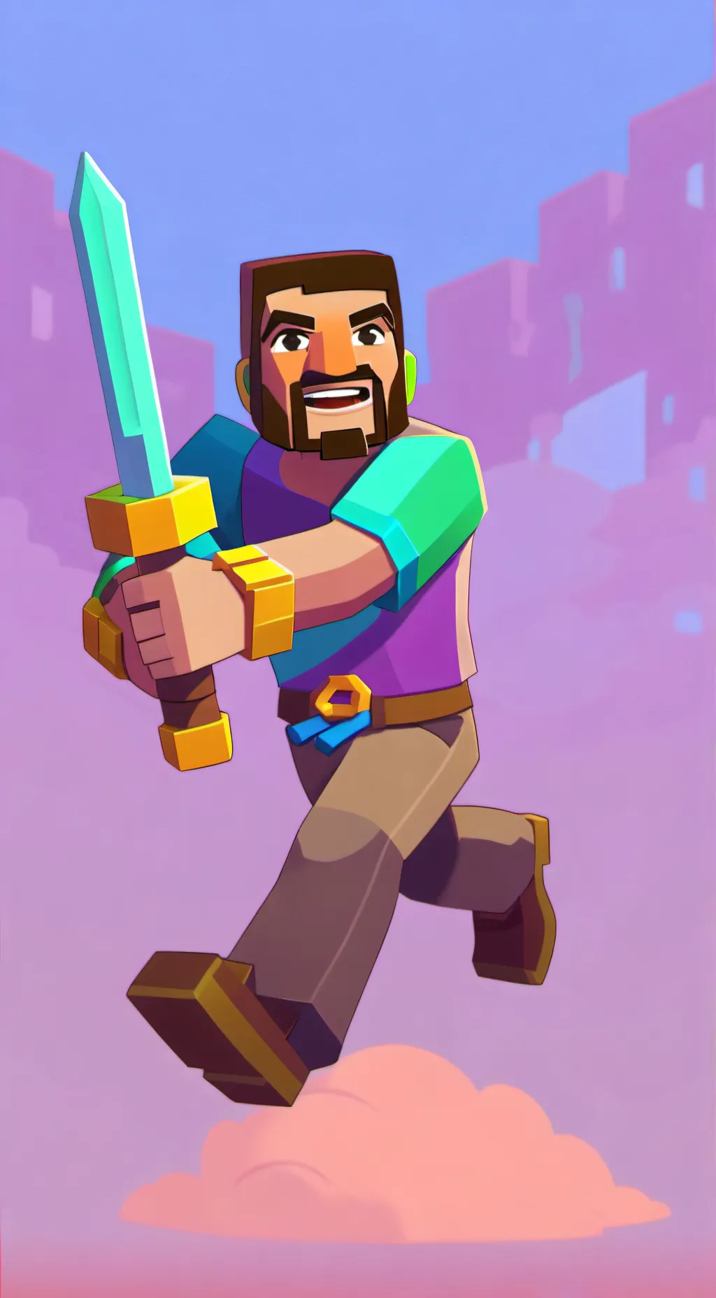 ai character: Minecraft movie background