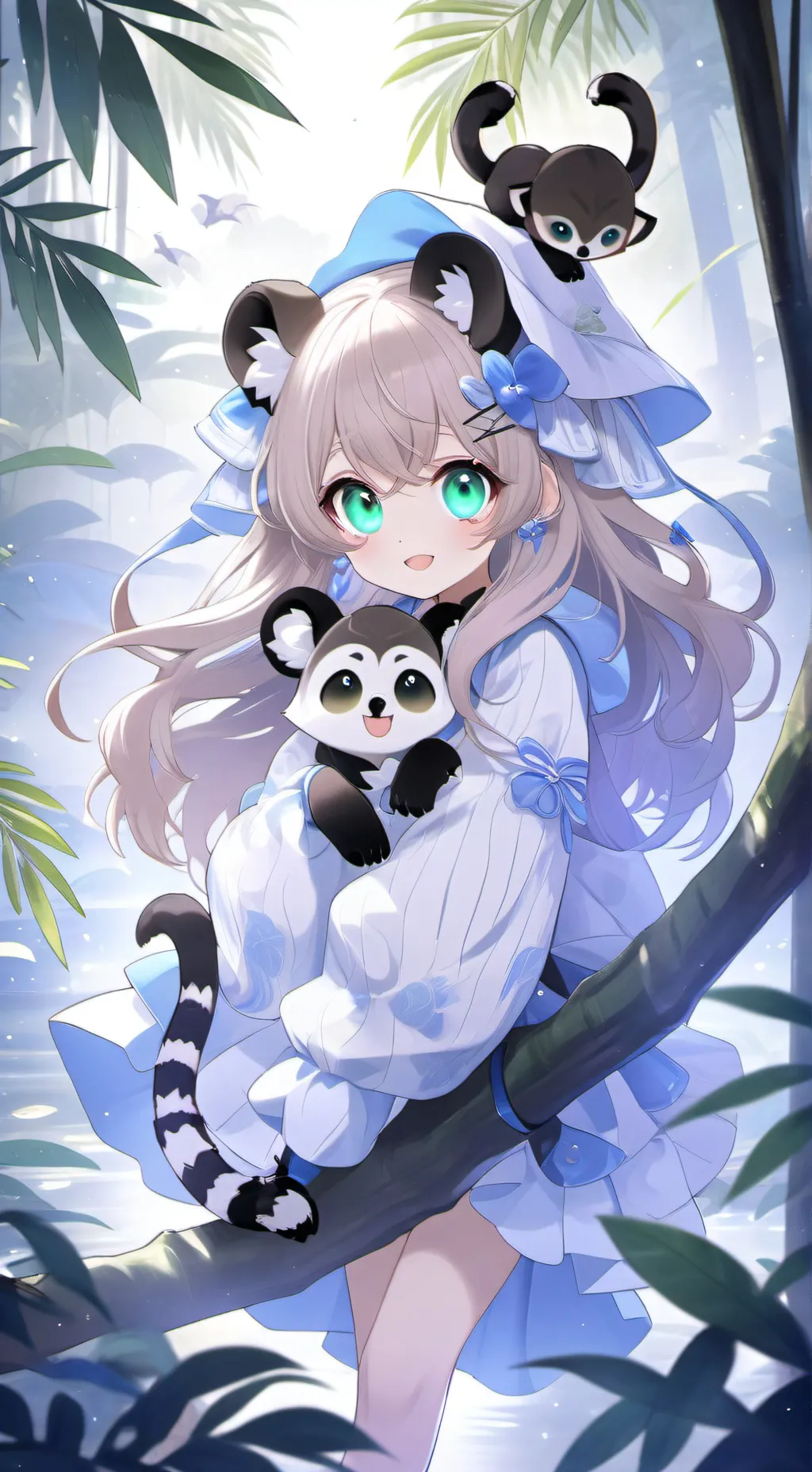 ai character:  a normal day..... background