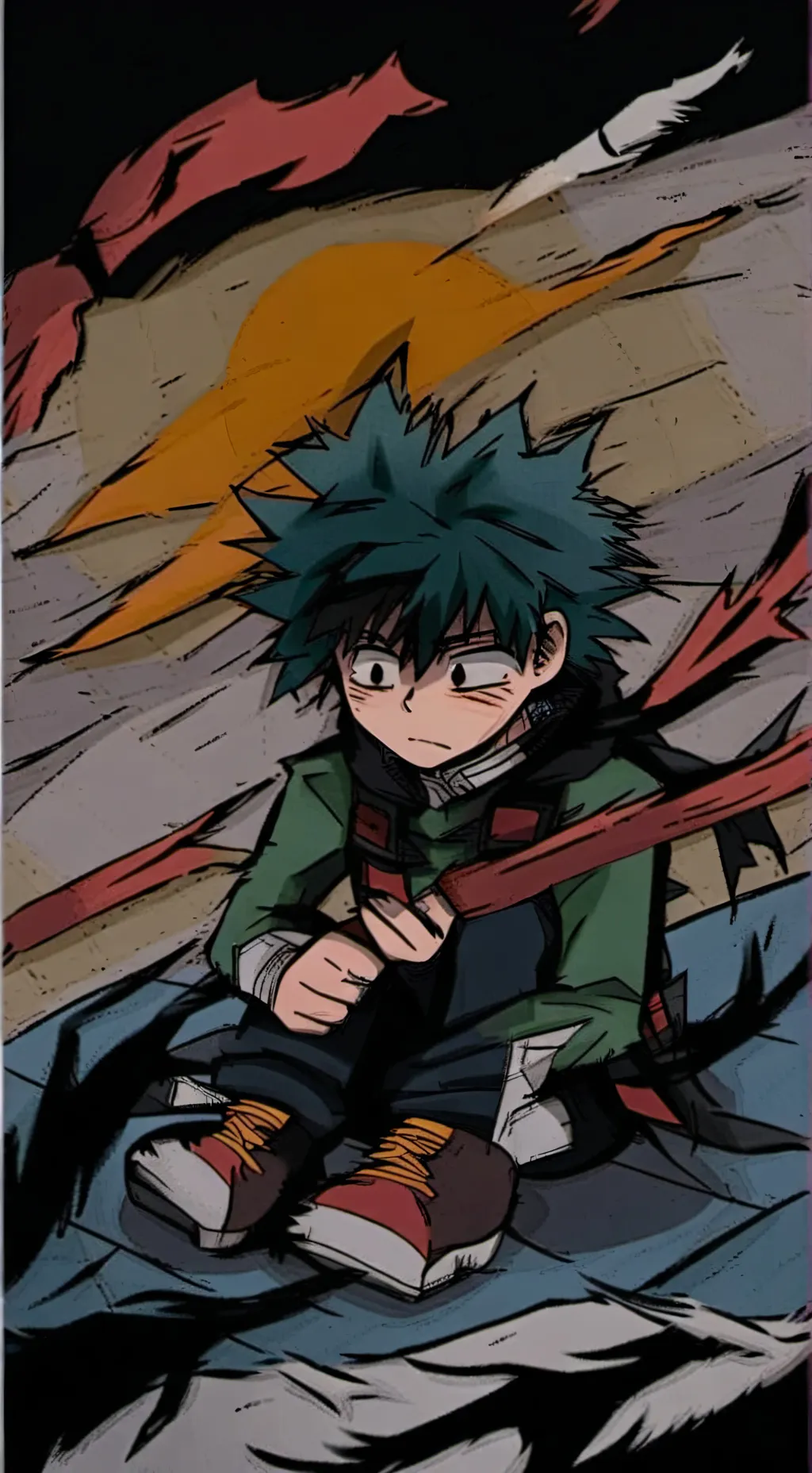 ai character: Deku Hurt background