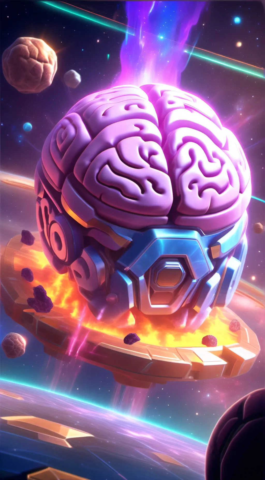 ai character: Reality brain background