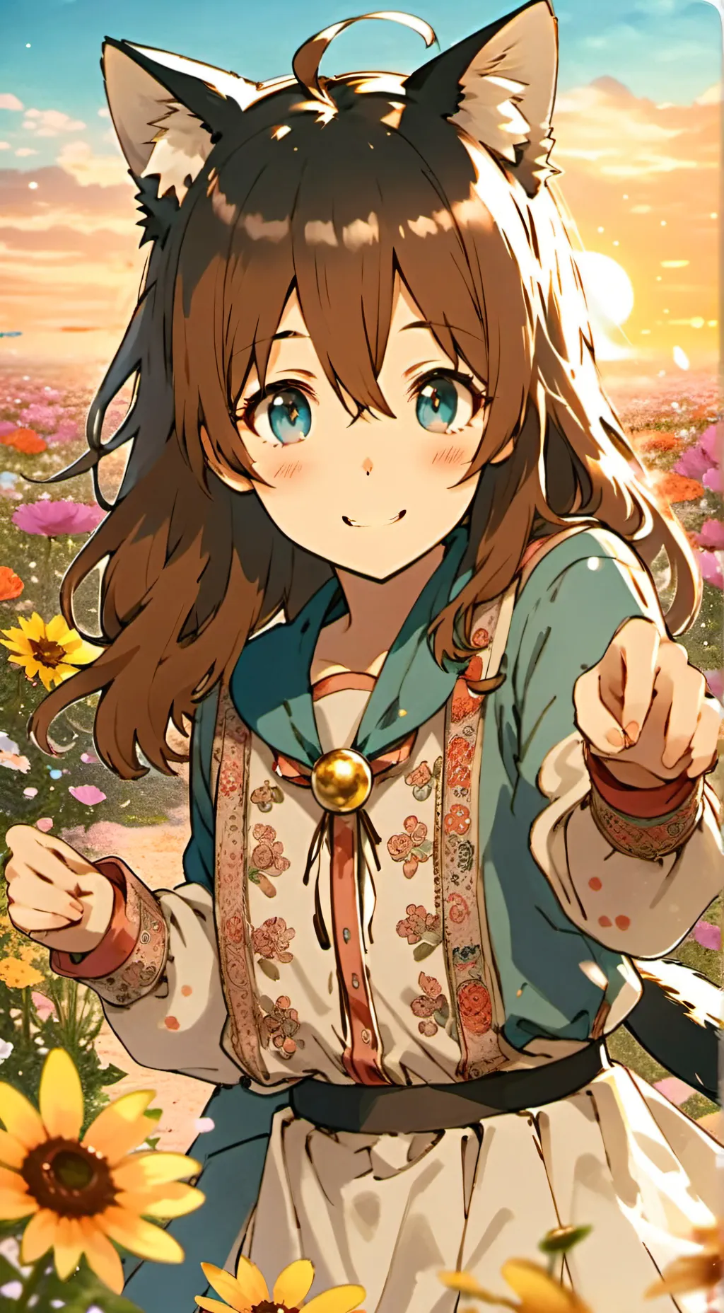 ai character: Cuteafluff the Cat Spirit background