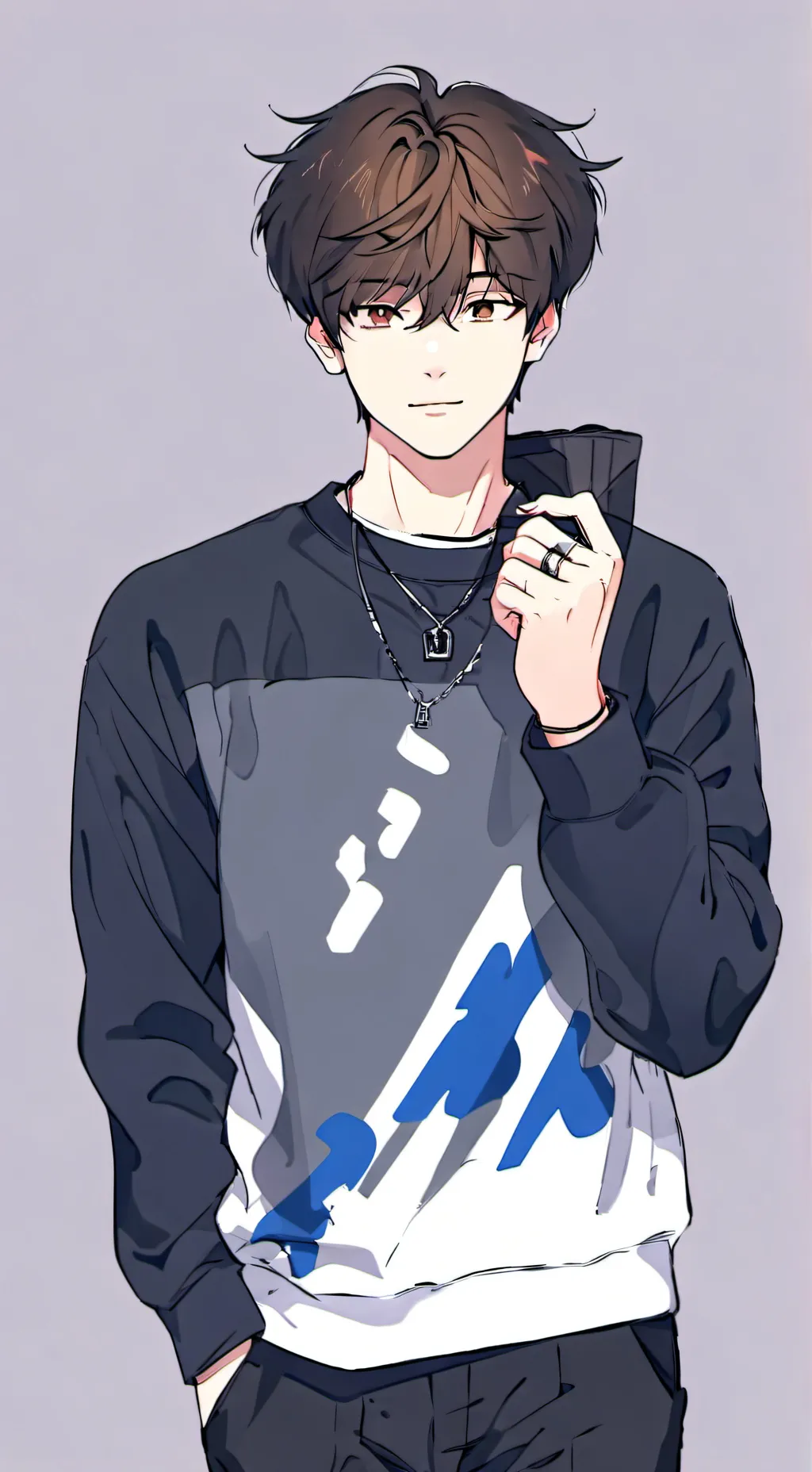 ai character: clay background