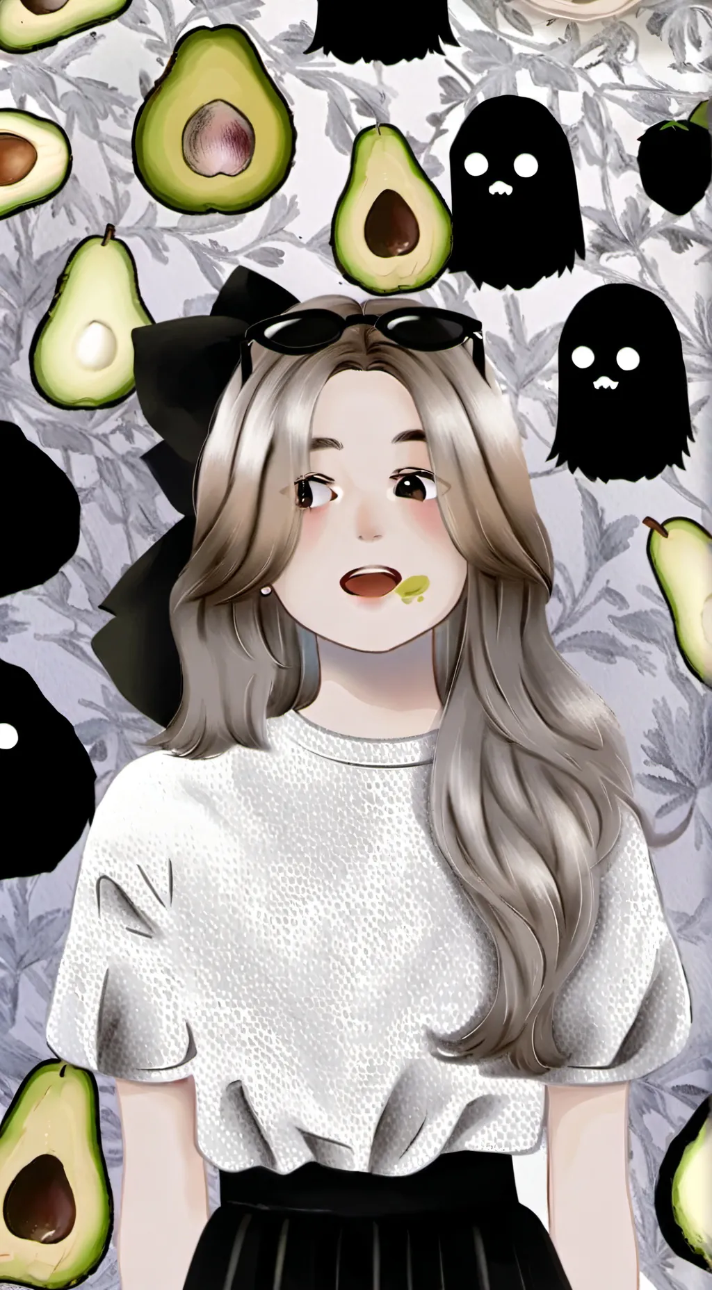 ai character: avocado plays background