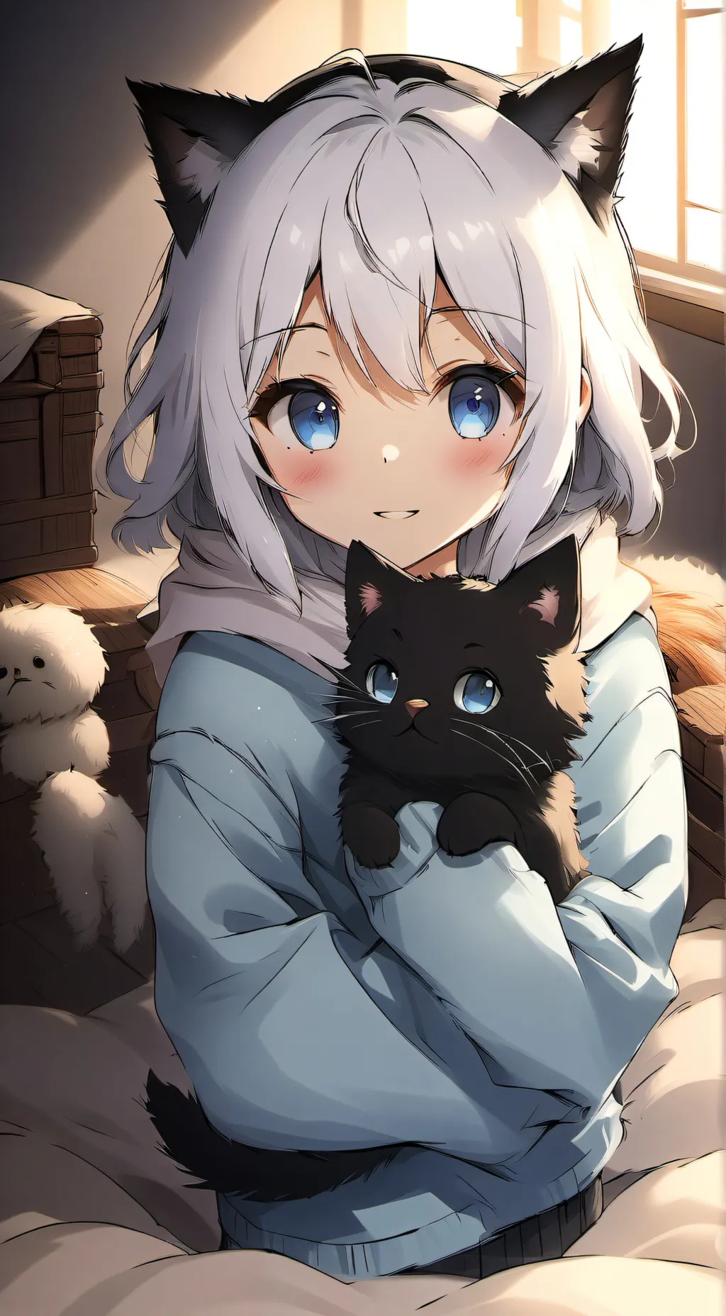 ai character: Cat potion background