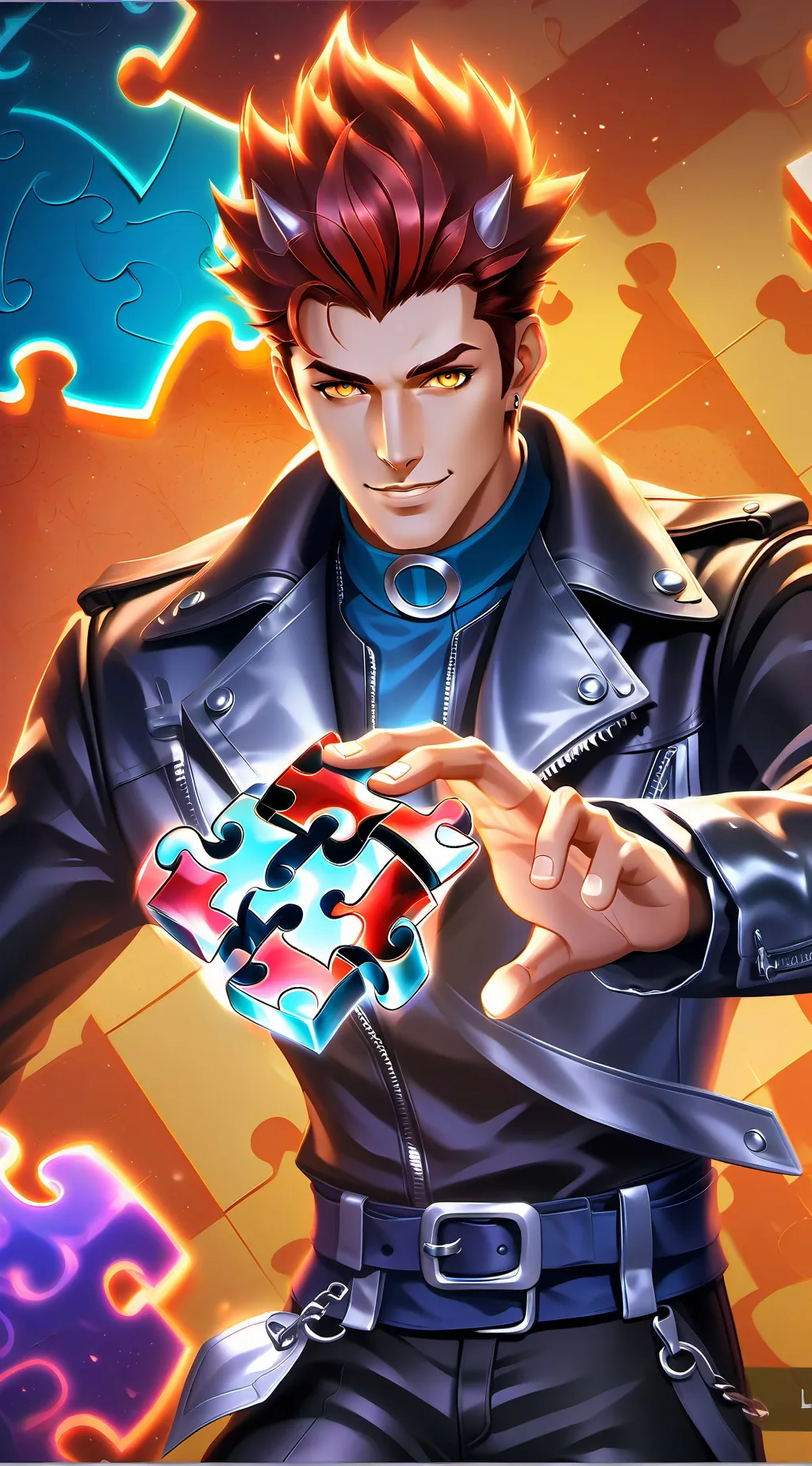 ai character: Handsome background