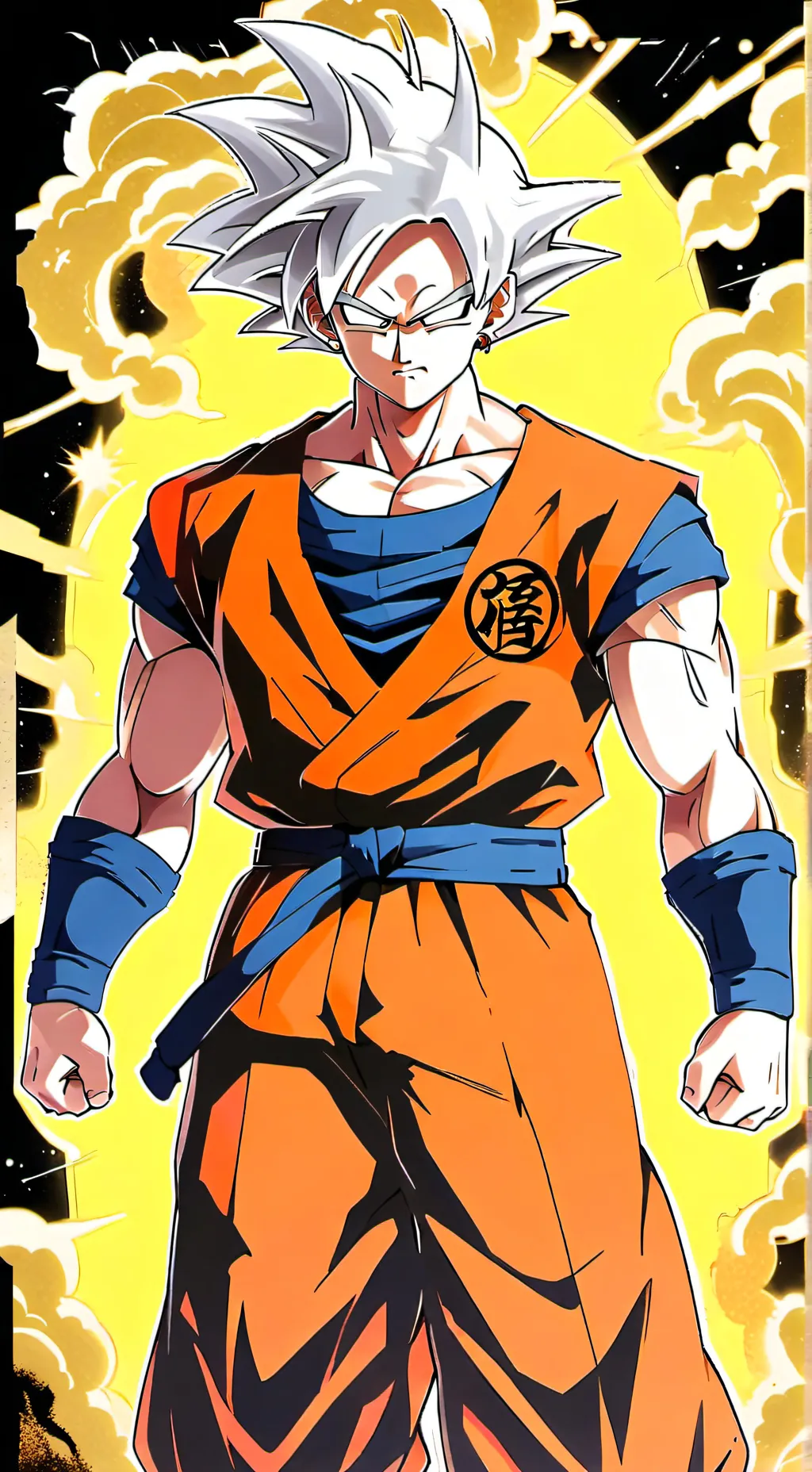 ai character: super saiyan goku background