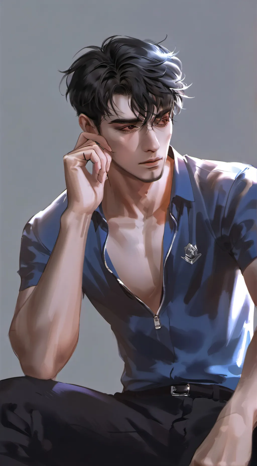 ai character: Damian Black background