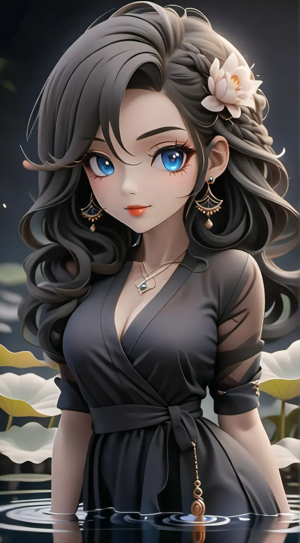 ai character: Black  background