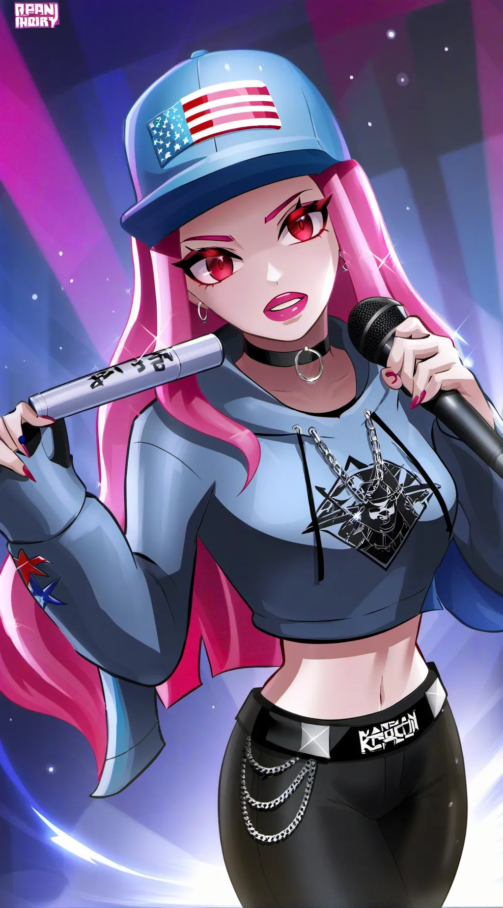 ai character: rap battle background