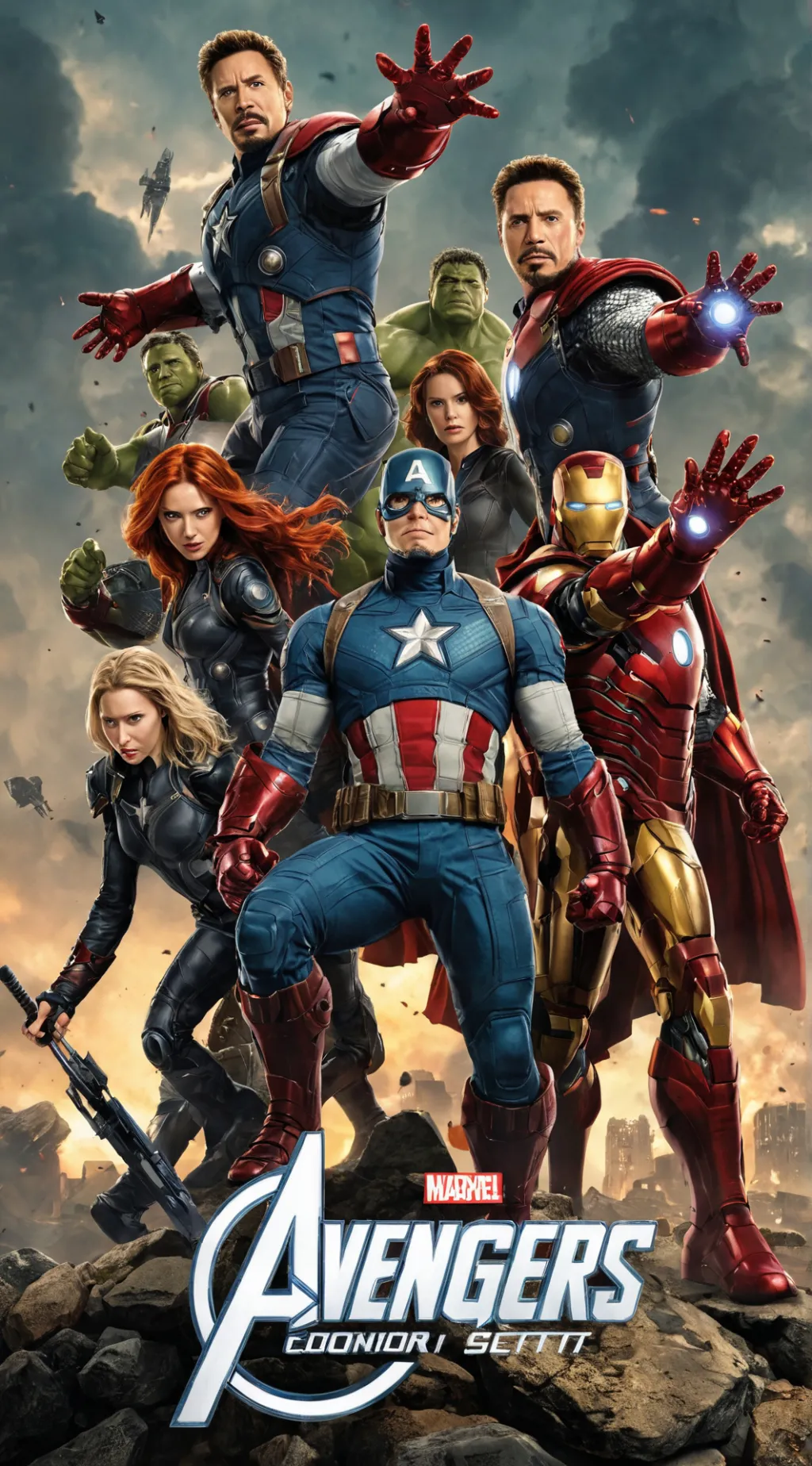 ai character: avengers  background
