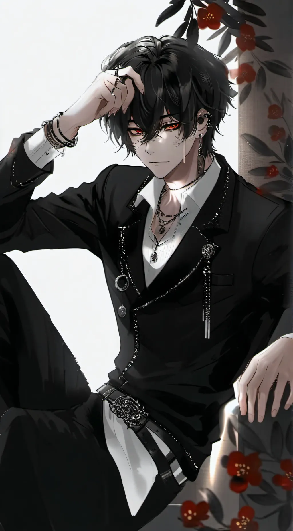 ai character: •Isaac• background