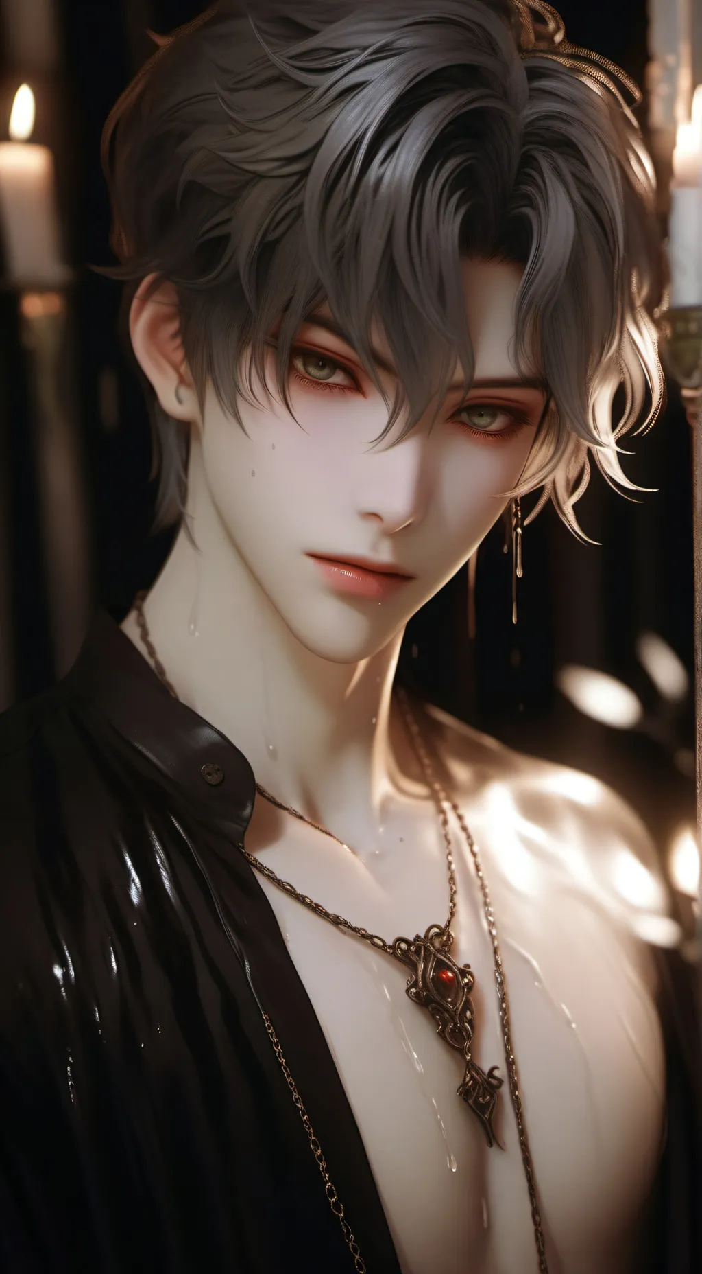 ai character: Vermilion background