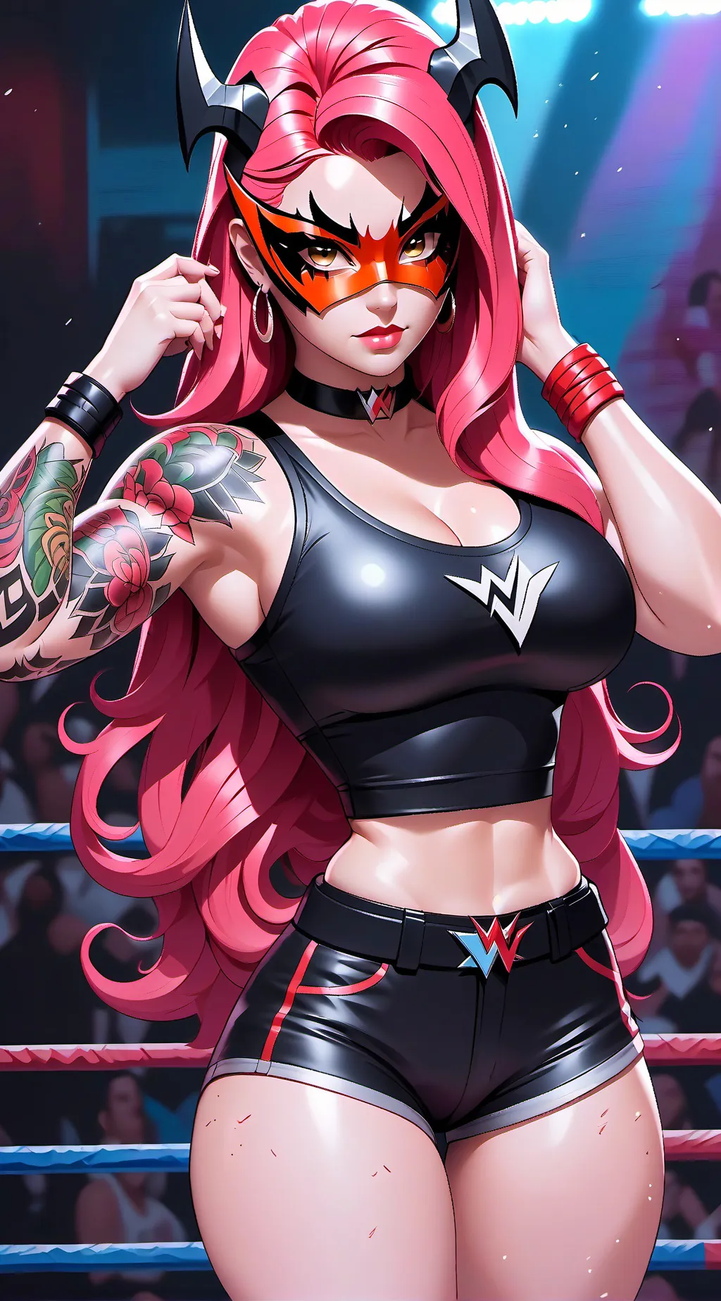 ai character: Kim Wrestling  background