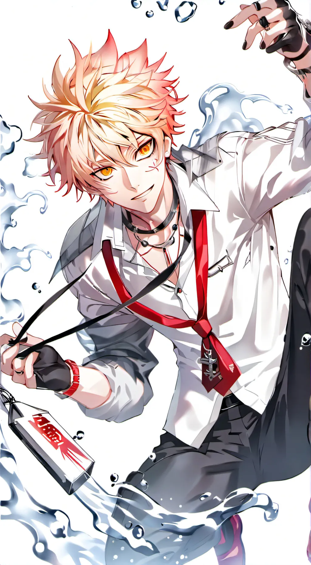 ai character: Bakugo-Blackmarket background