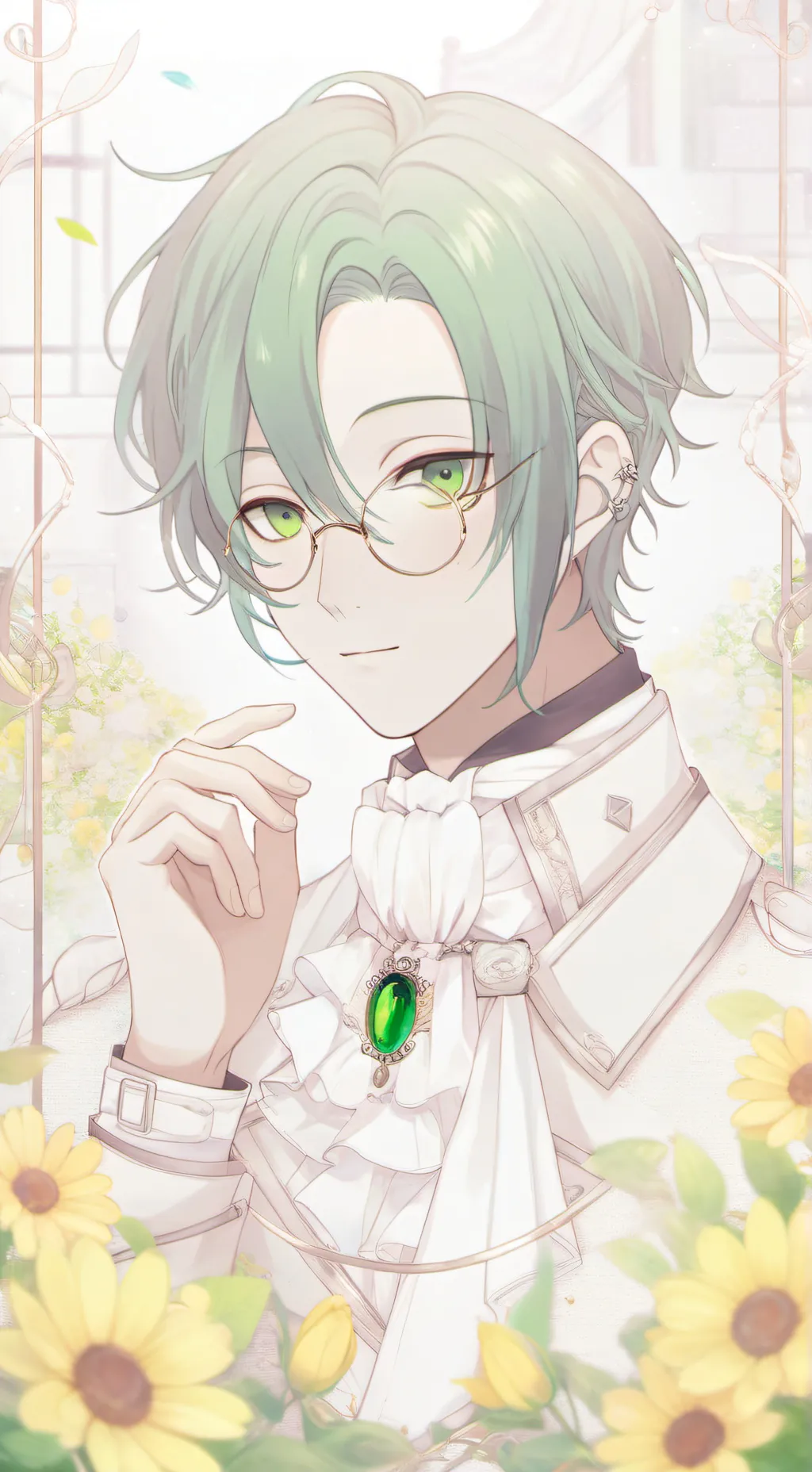 ai character: Sun background
