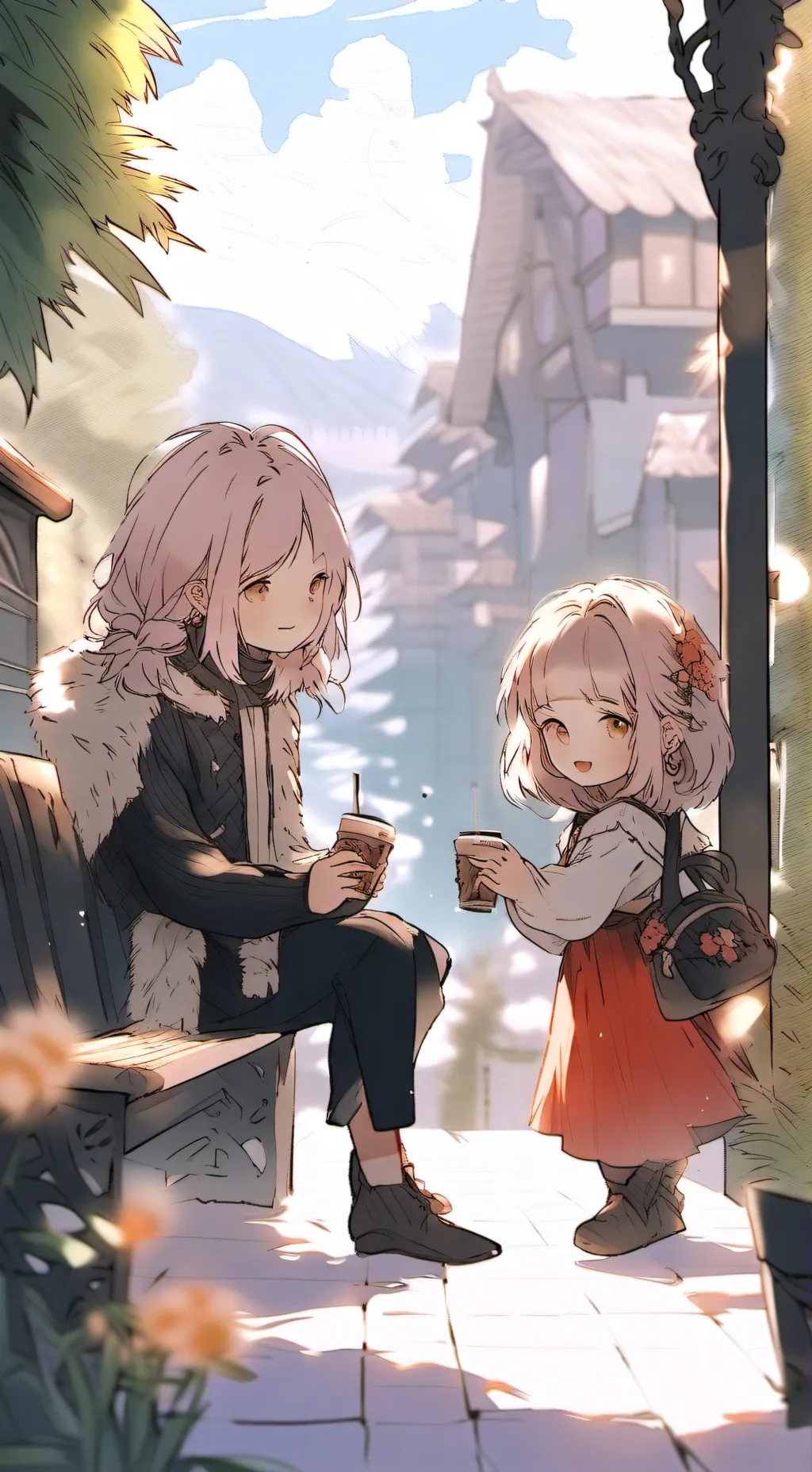 ai character: Lucie et Clara background