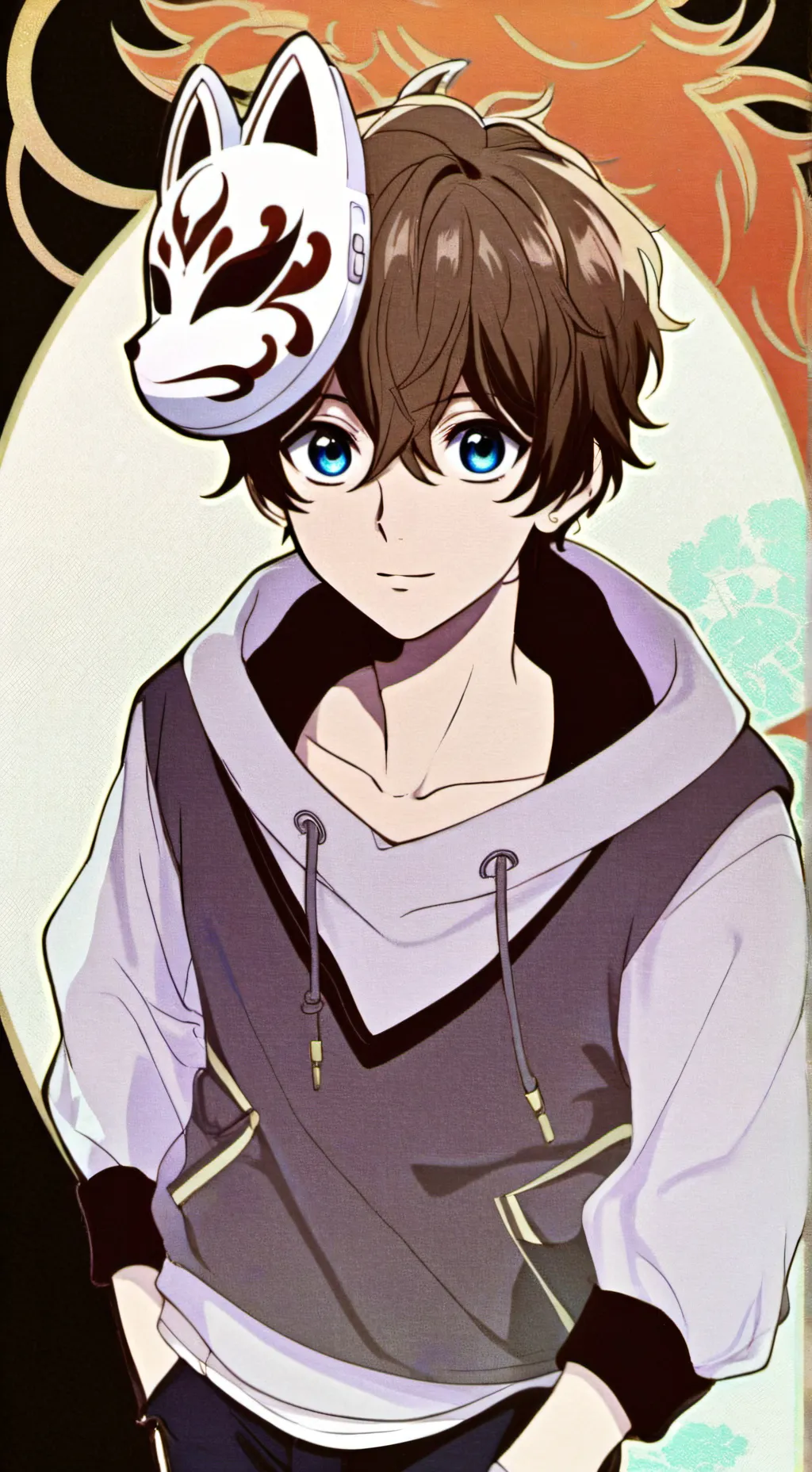 ai character: Michael afron  background