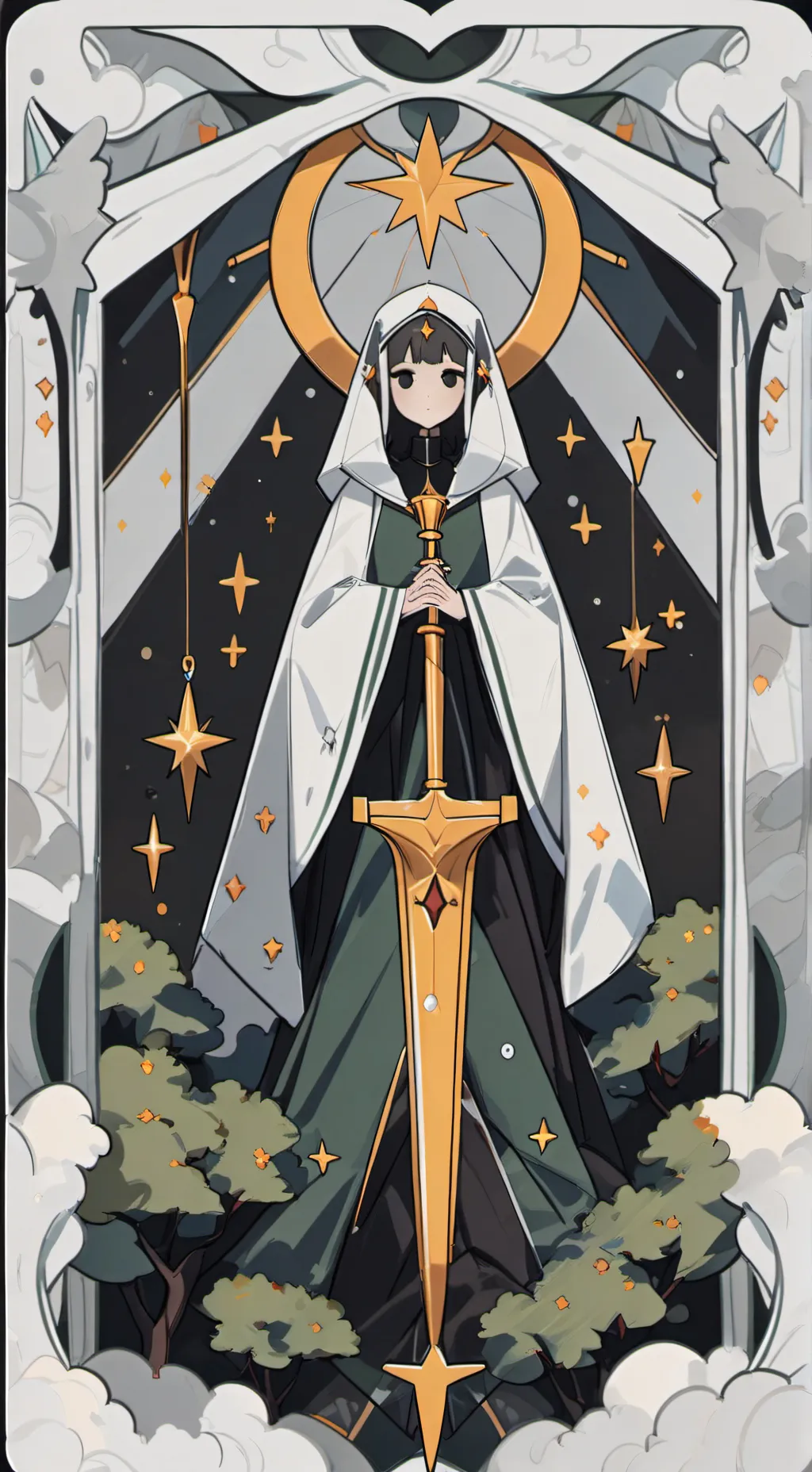 ai character: pure vanilla background