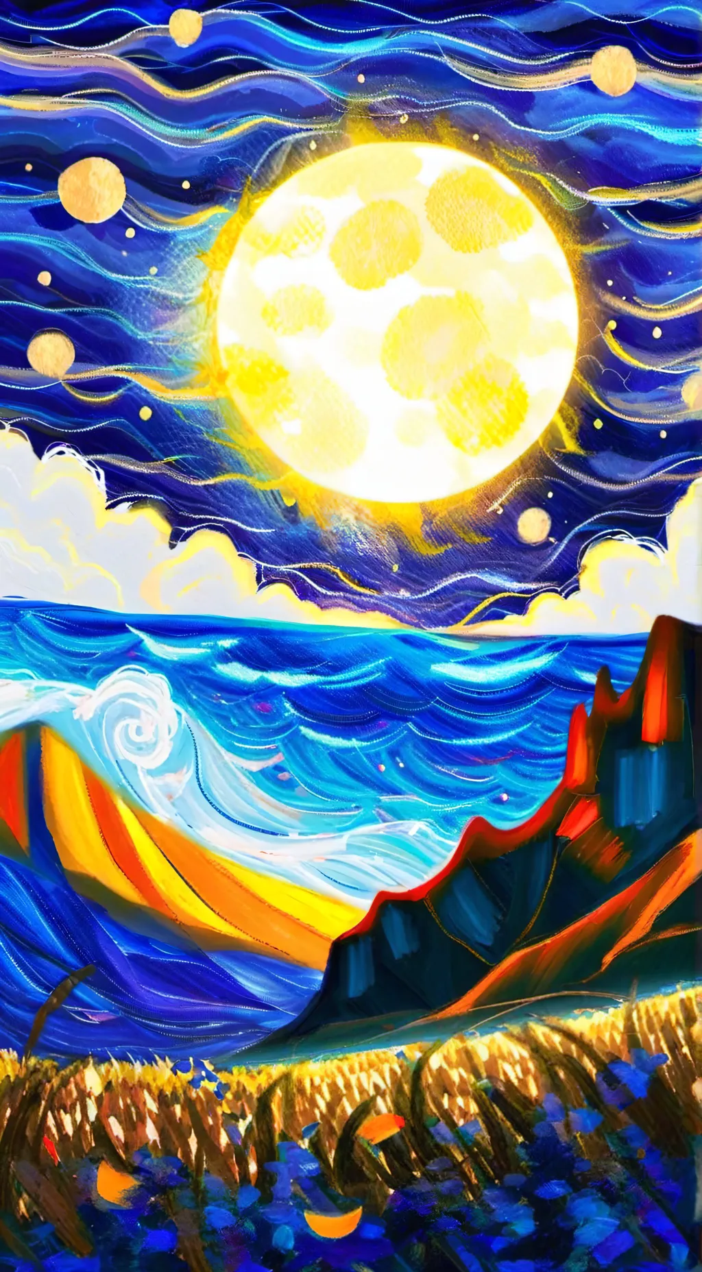 ai character: 🌙moon and ☀️sun background