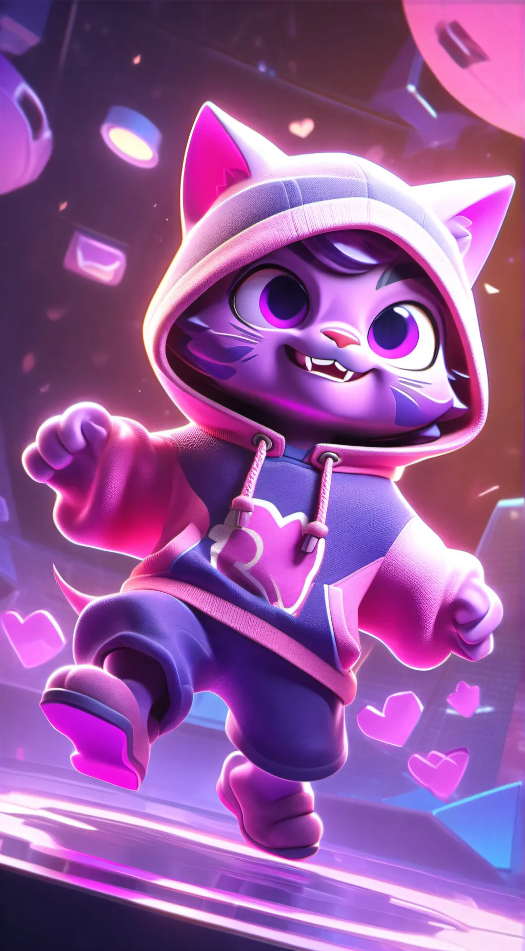 ai character: DJ Catnip  background