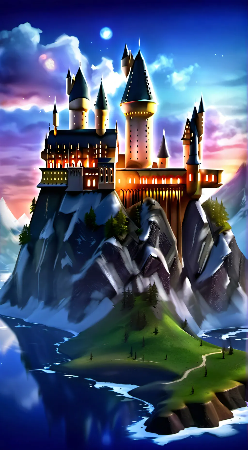 ai character: Hogwarts  background