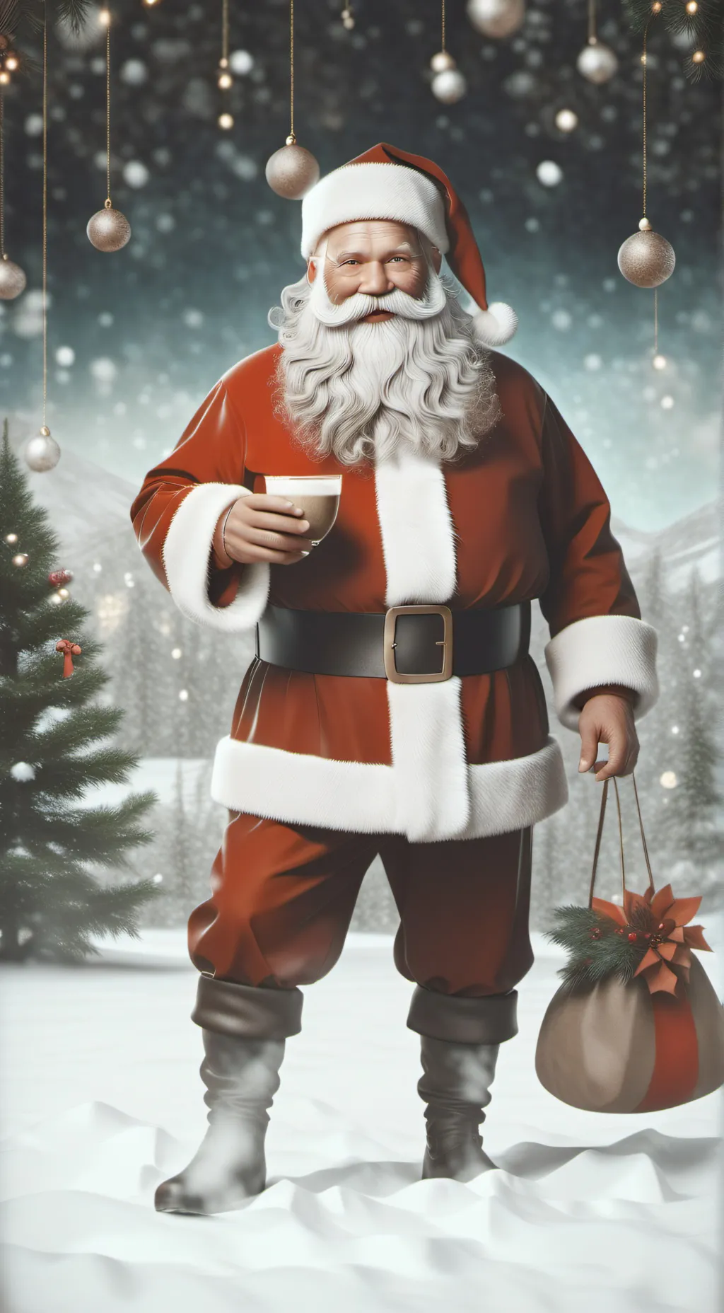 ai character: Santa Claus background
