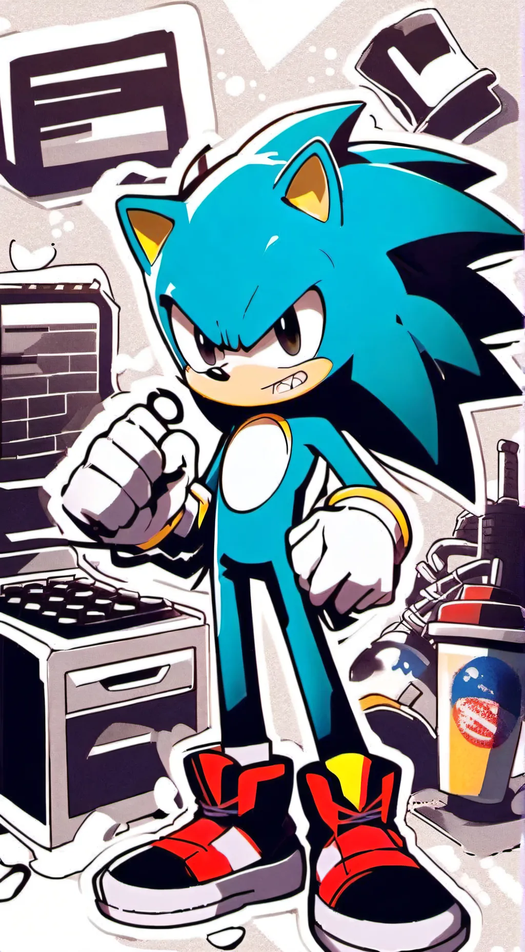 ai character: sonic experiment background