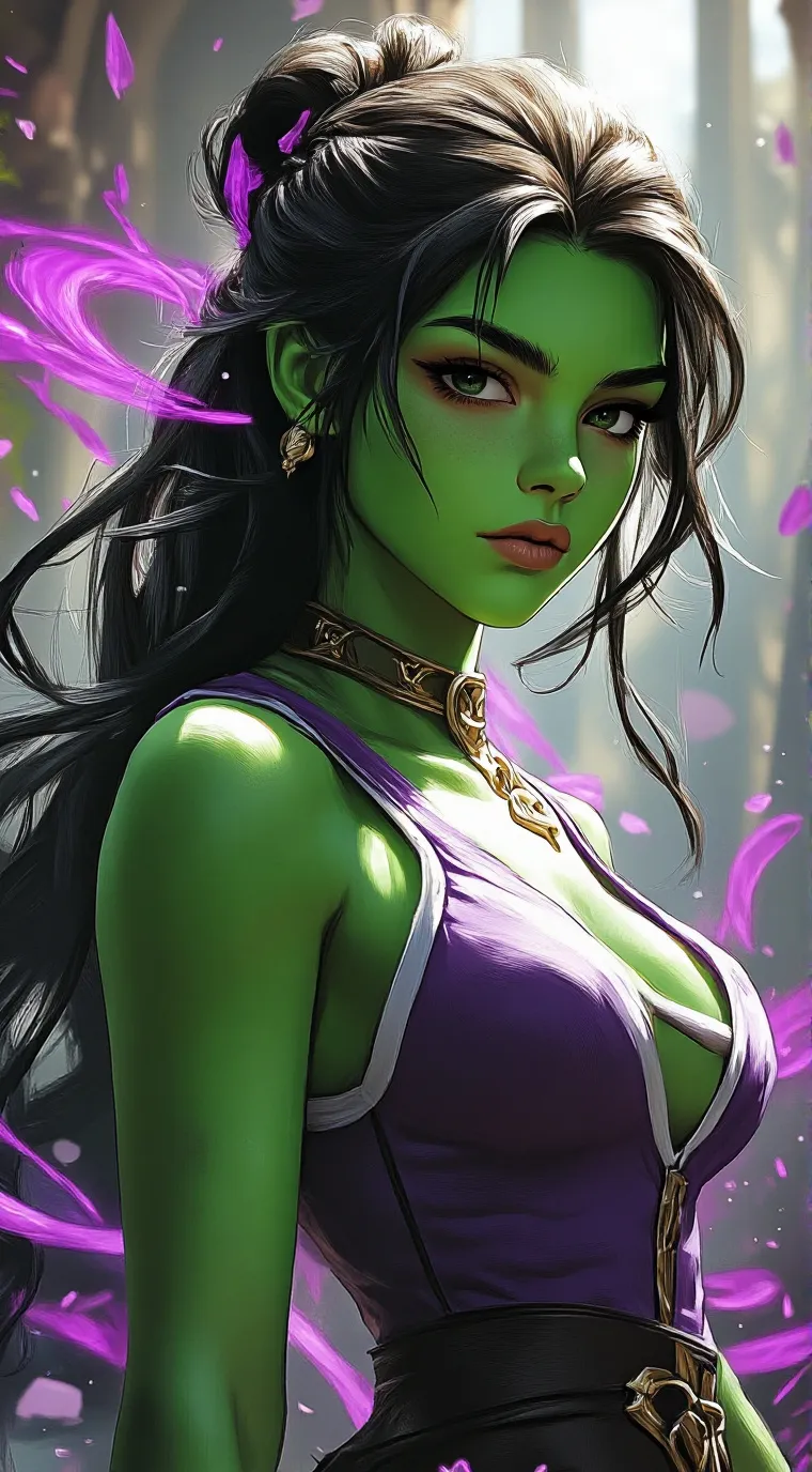 ai character: She hulk background
