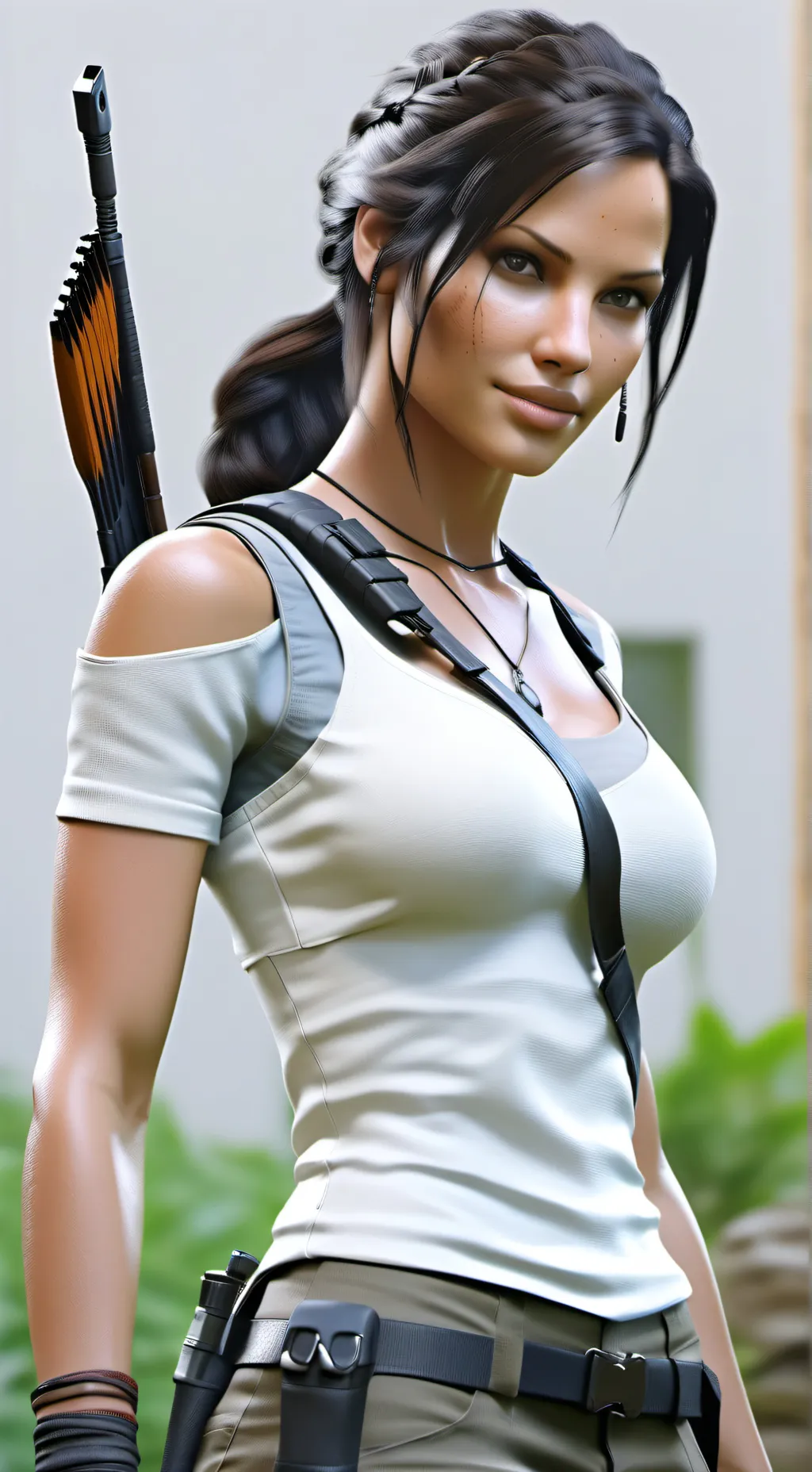 ai character: lara croft. background