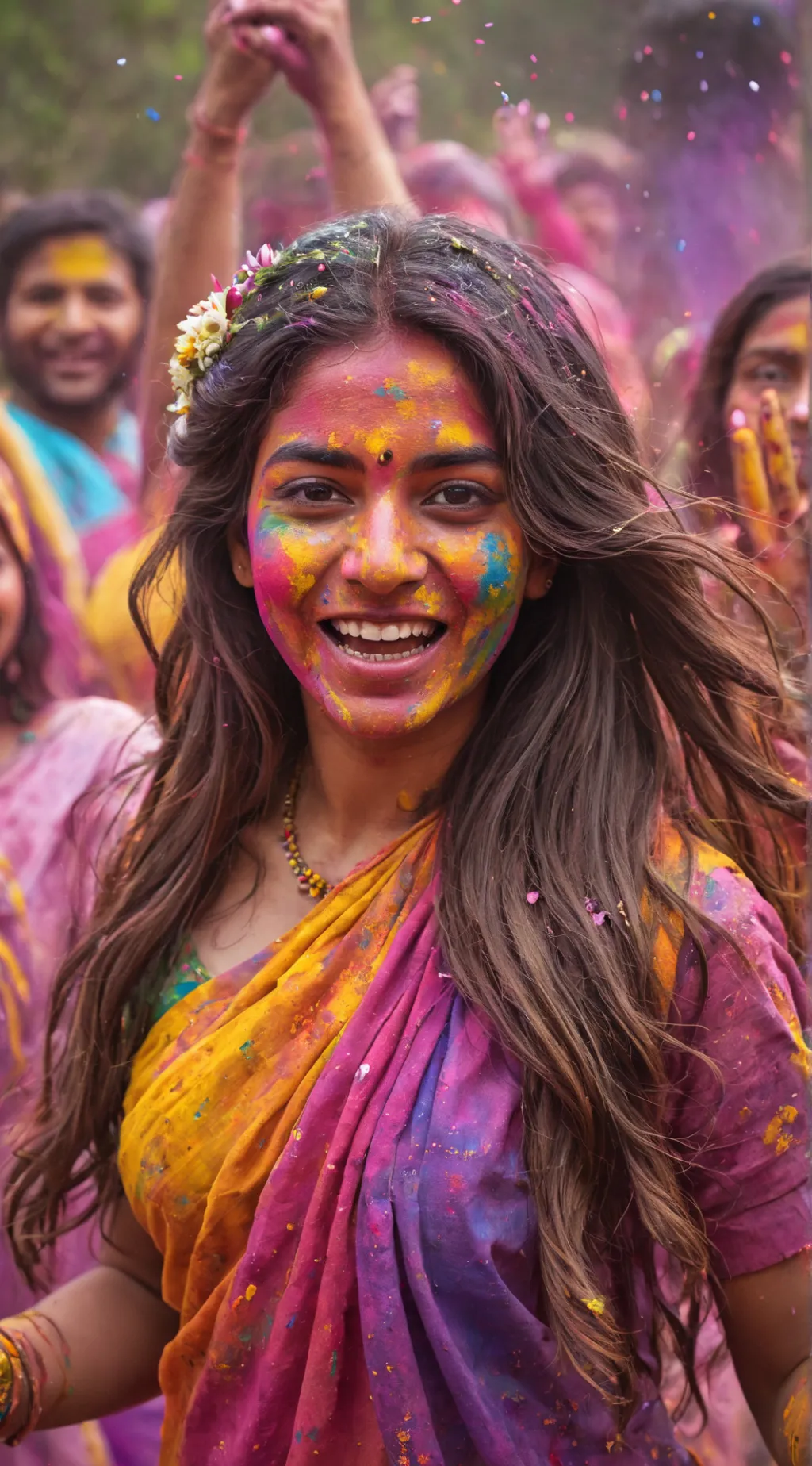 ai character: Holi background