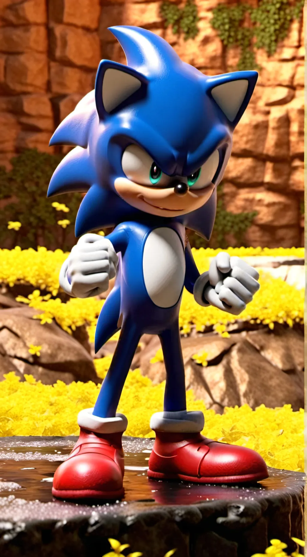 ai character: sonic  background