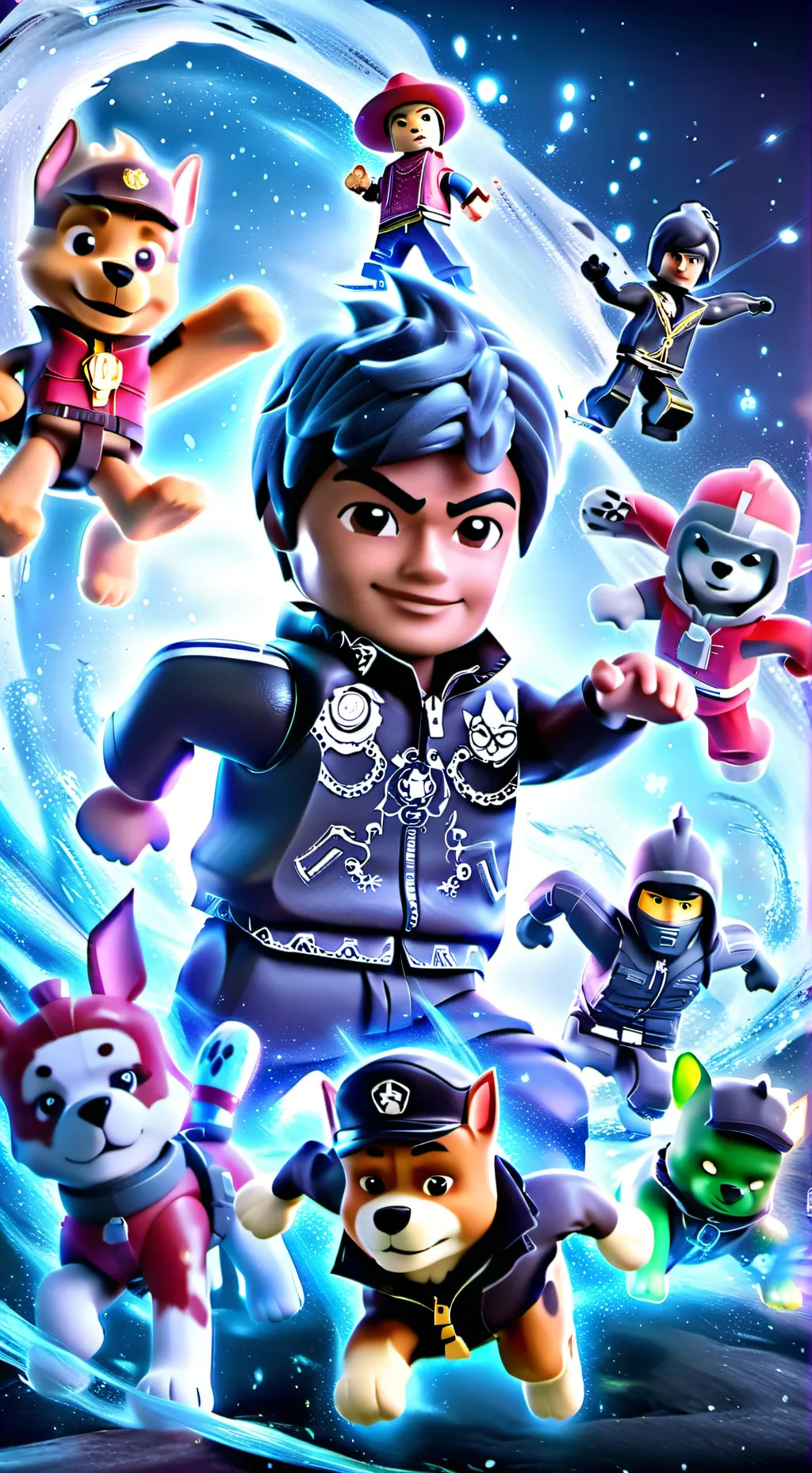 ai character: Ninjago x paw patr background