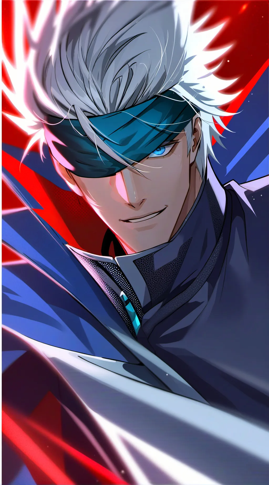 ai character: GoJo!! 🩵👄🩵 background