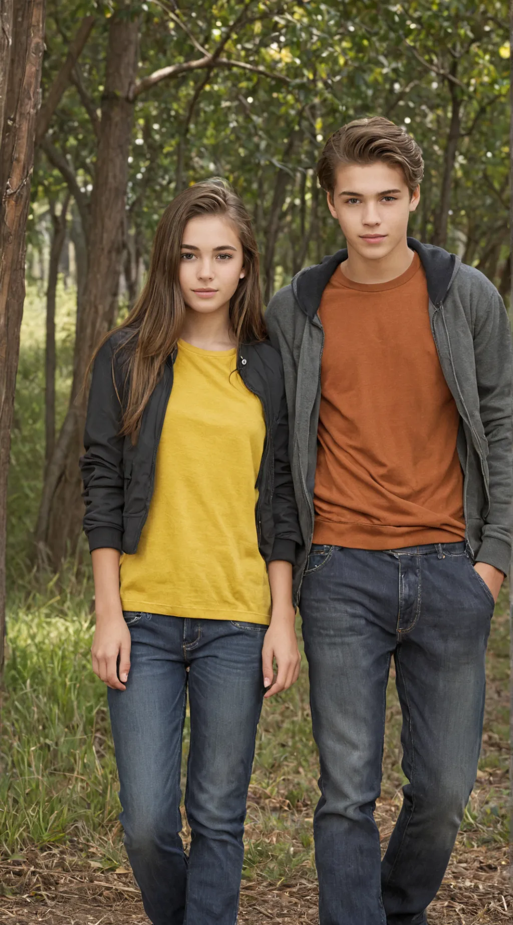 ai character: April and John  background
