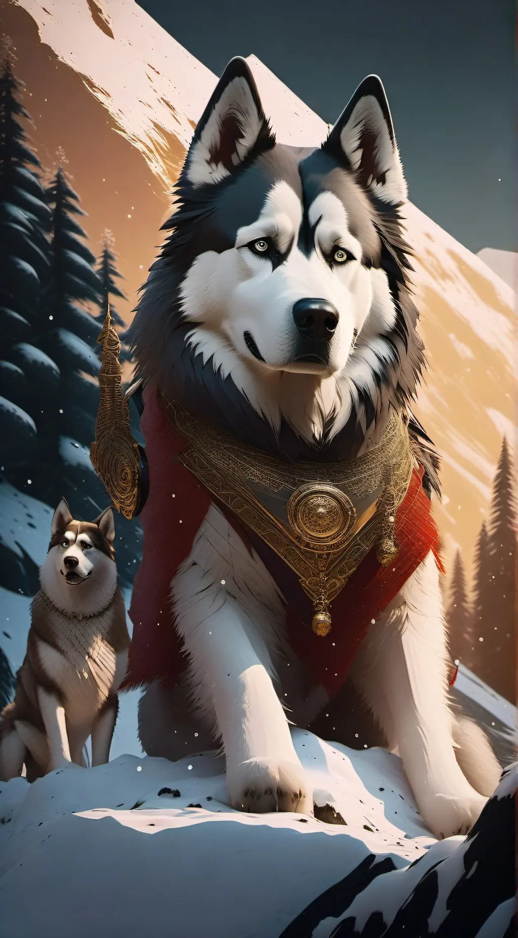 ai character: dog  background